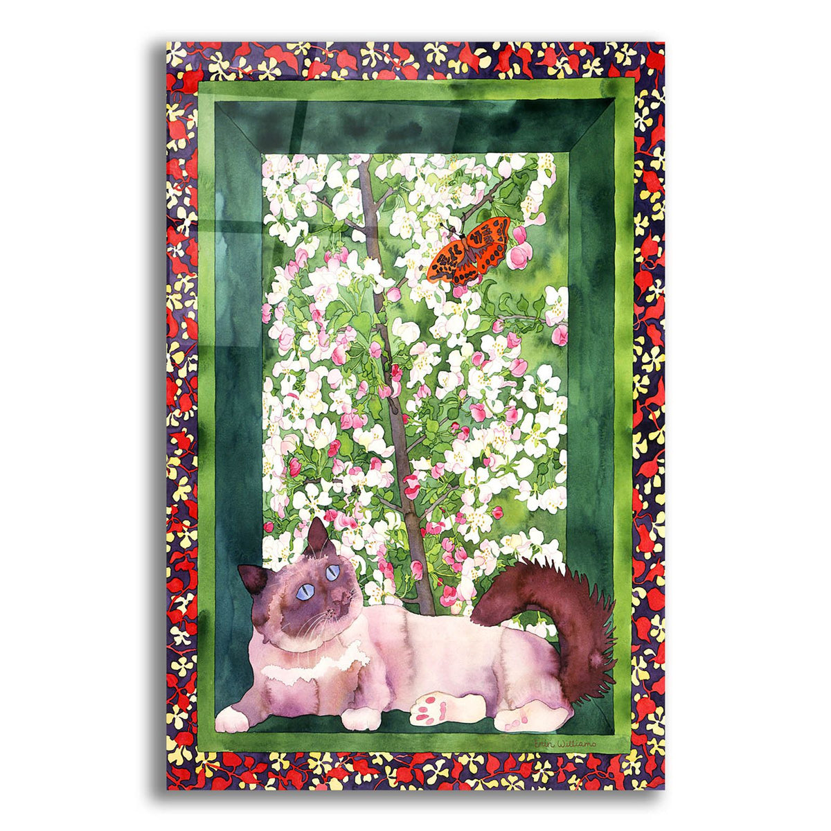 Chat and Papillon by Carissa Luminess acrylic glass wall art