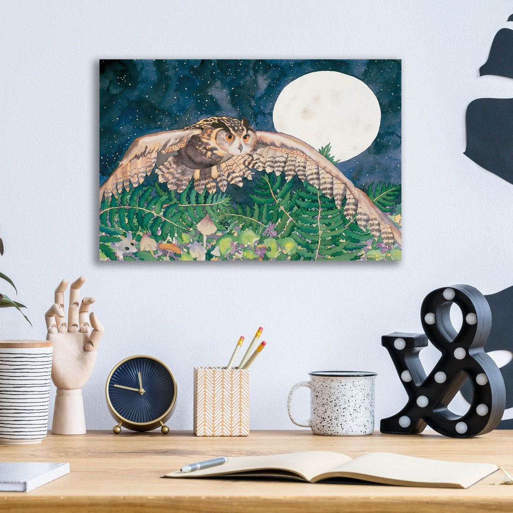 Eagle Owl by Carissa Luminess - 16x12 acrylic wall art in a room