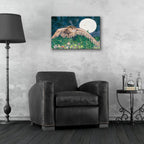 Eagle Owl by Carissa Luminess - 24x16 acrylic wall art in a room