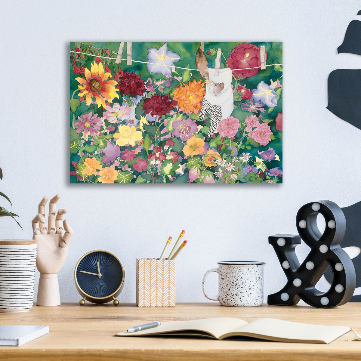 Feeding Time by Carissa Luminess - 16x12 acrylic wall art in a room