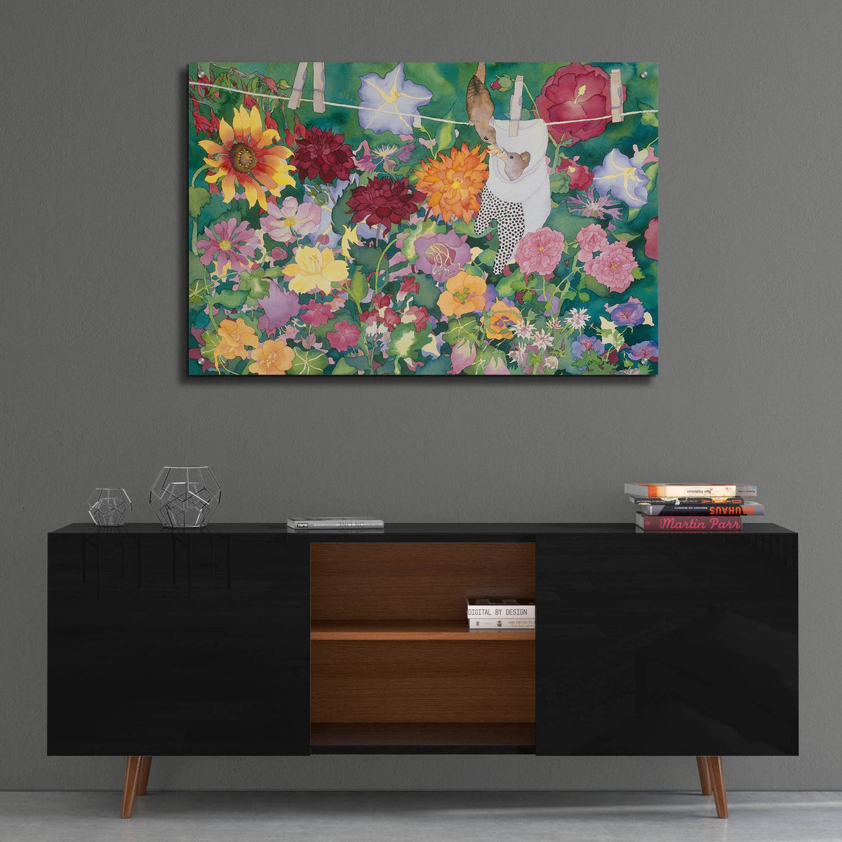 Feeding Time by Carissa Luminess - 36x24 acrylic wall art in a room