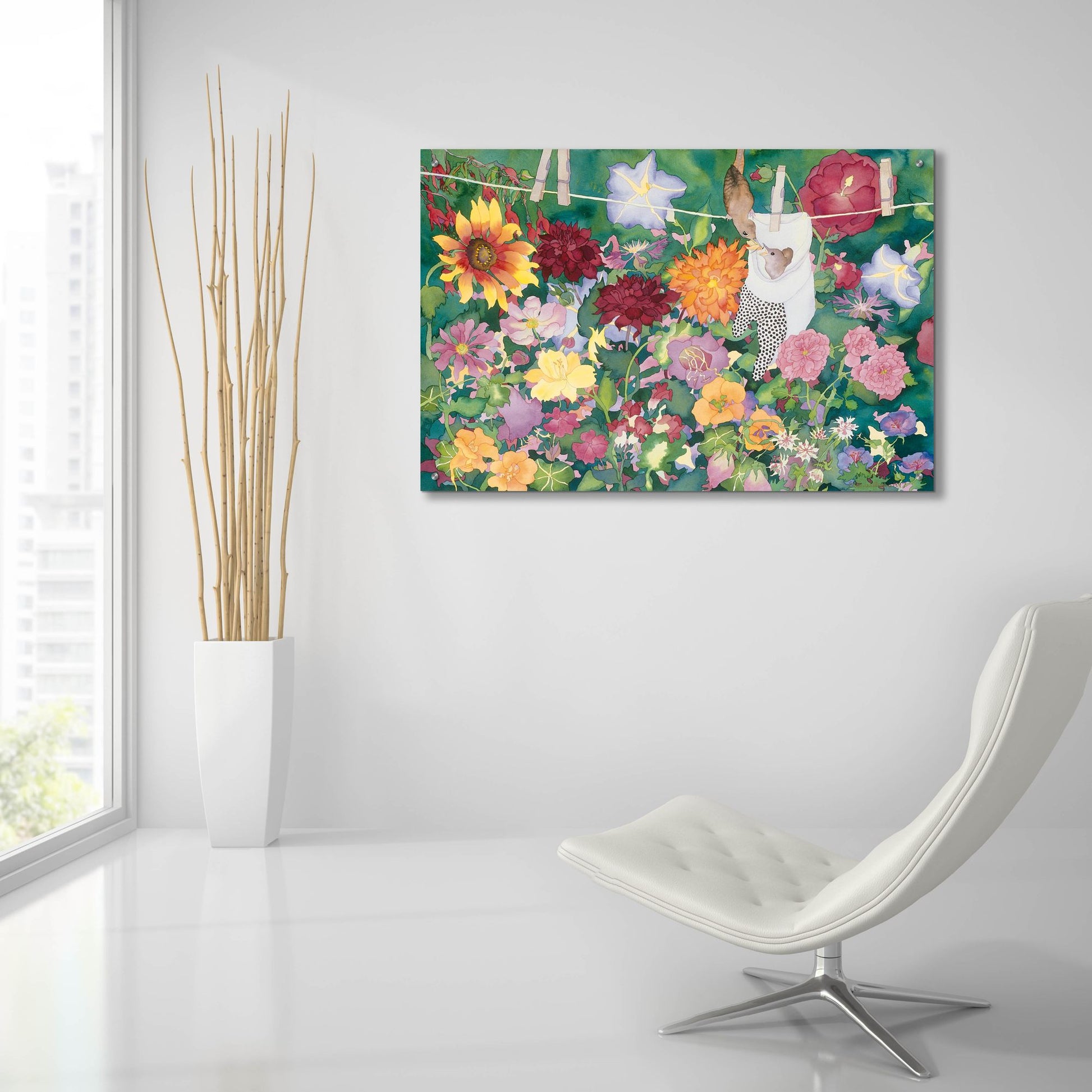 Epic Art 'Feeding Time' by Carissa Luminess, Acrylic Glass Wall Art,36x24