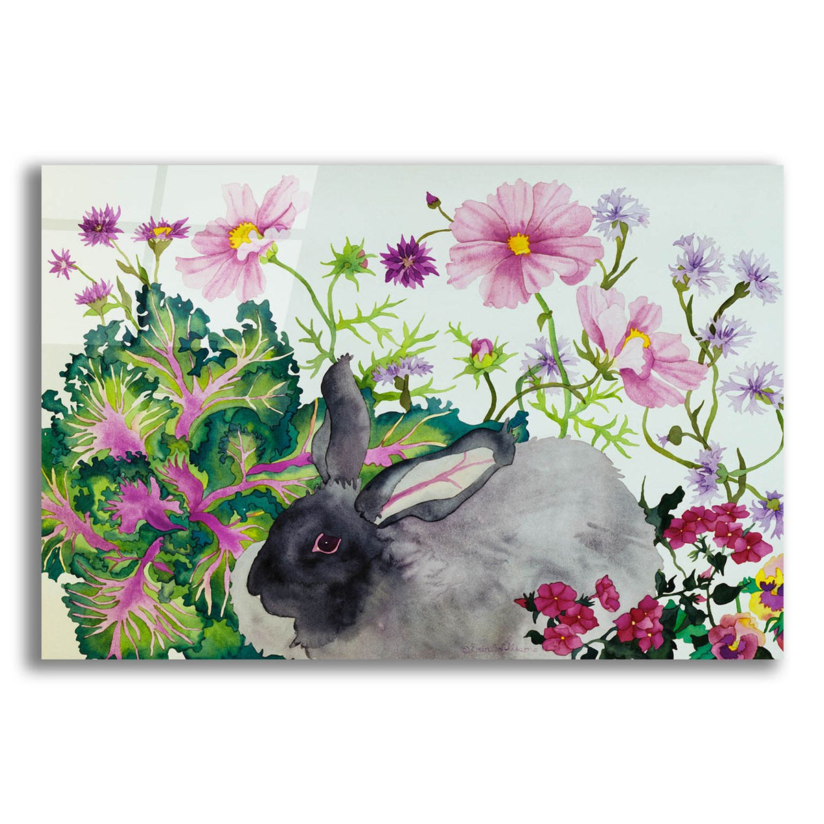 Hubert with Kale by Carissa Luminess acrylic glass wall art