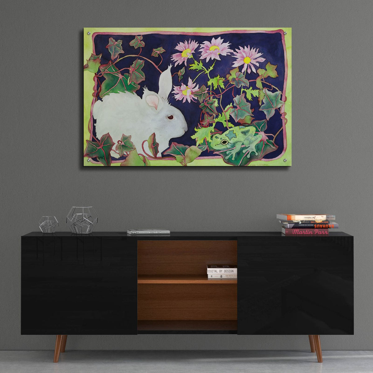 Epic Art 'Kiss That Frog' by Carissa Luminess, Acrylic Glass Wall Art,36x24