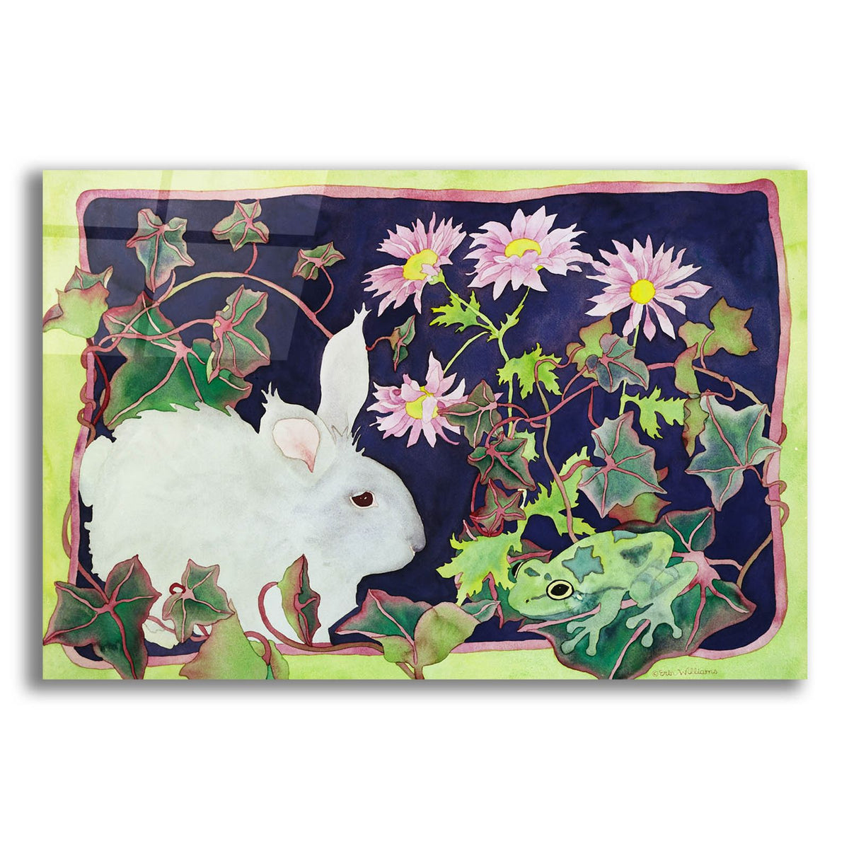 Epic Art 'Kiss That Frog' by Carissa Luminess, Acrylic Glass Wall Art
