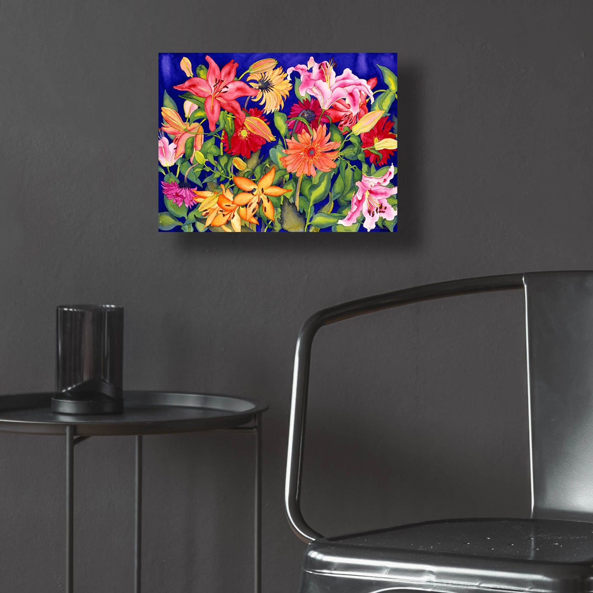 Epic Art 'Lilies and Gerbers' by Carissa Luminess, Acrylic Glass Wall Art,16x12