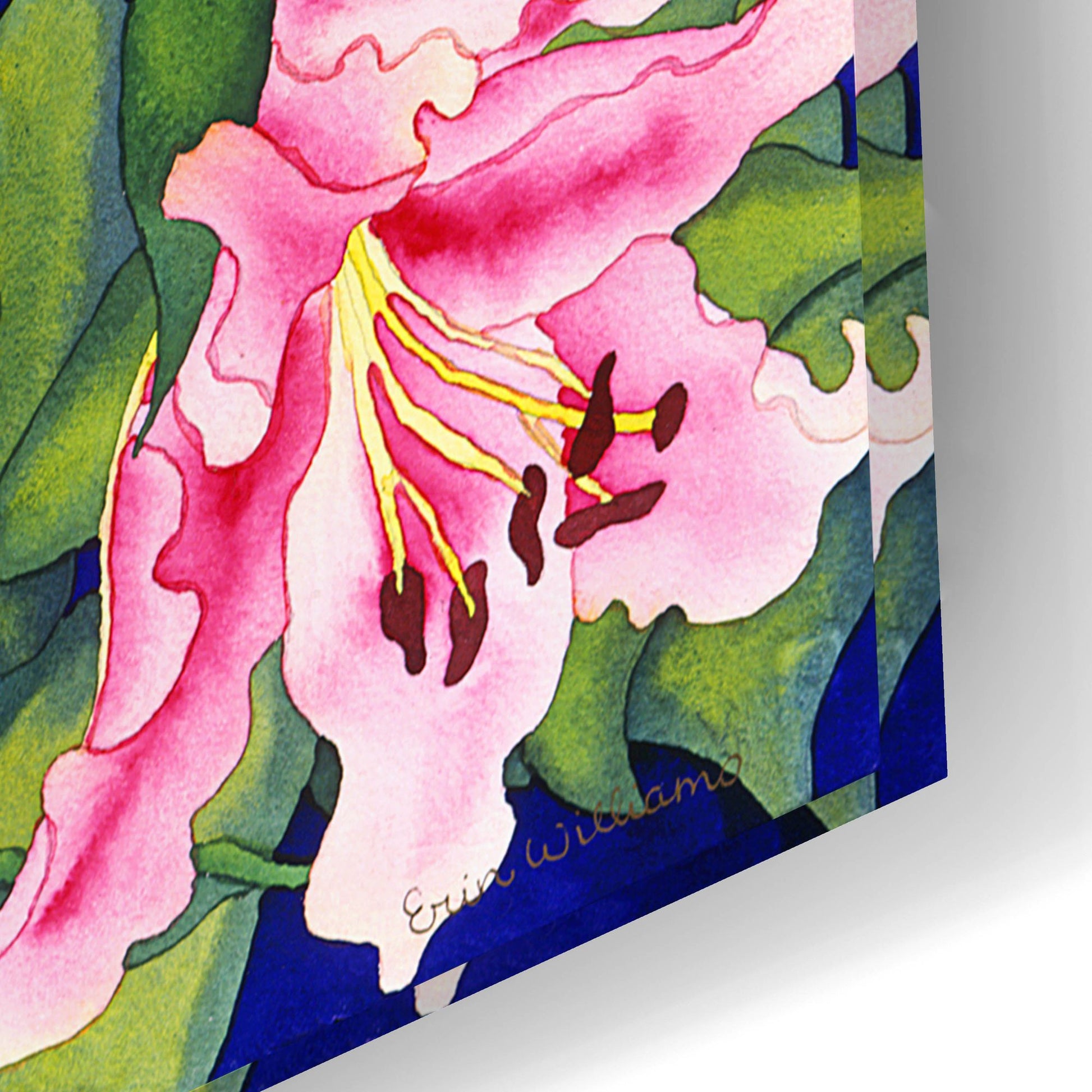 Epic Art 'Lilies and Gerbers' by Carissa Luminess, Acrylic Glass Wall Art,24x16