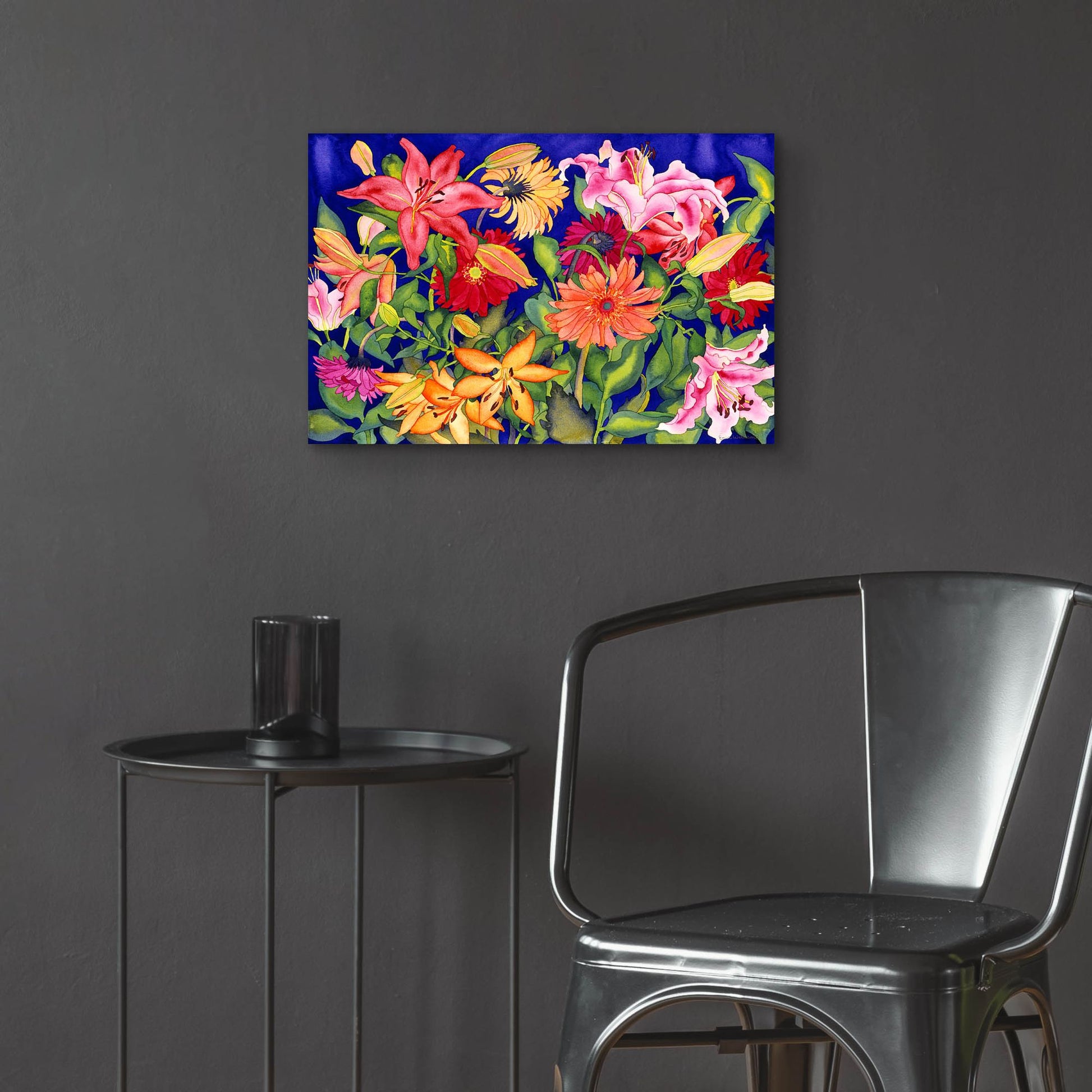 Epic Art 'Lilies and Gerbers' by Carissa Luminess, Acrylic Glass Wall Art,24x16