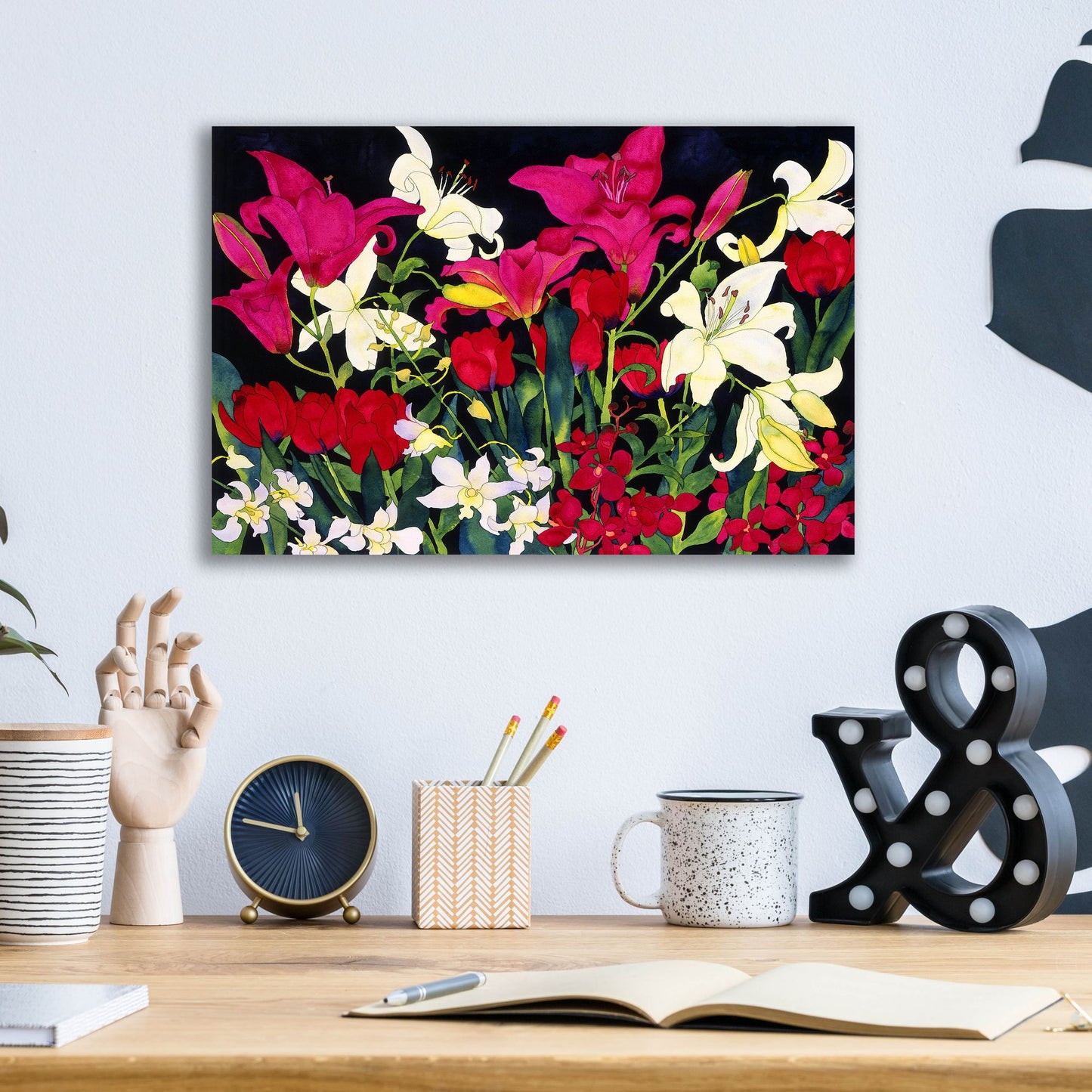 Epic Art 'Luscious Lilies' by Carissa Luminess, Acrylic Glass Wall Art,16x12