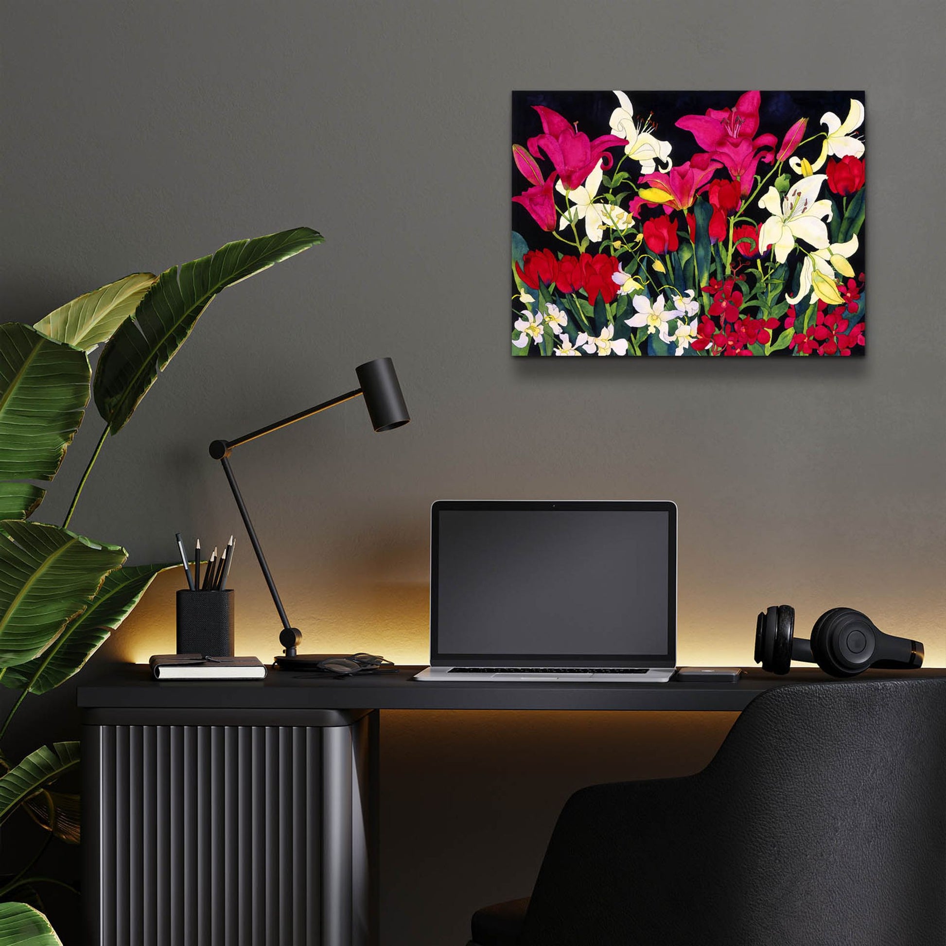 Epic Art 'Luscious Lilies' by Carissa Luminess, Acrylic Glass Wall Art,16x12