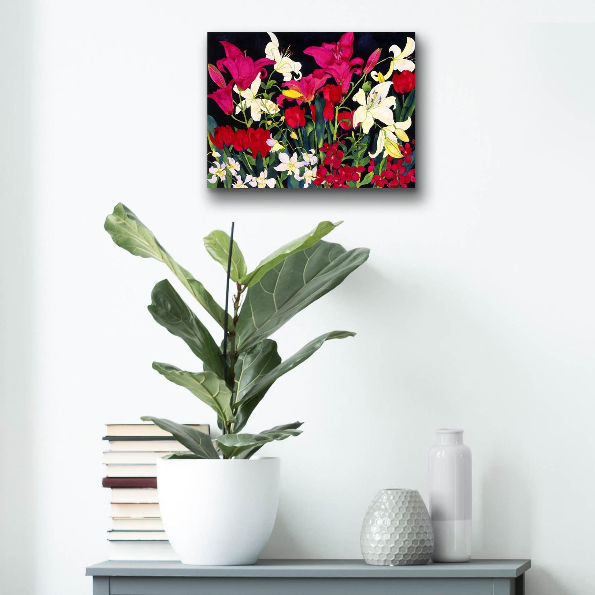 Epic Art 'Luscious Lilies' by Carissa Luminess, Acrylic Glass Wall Art,16x12