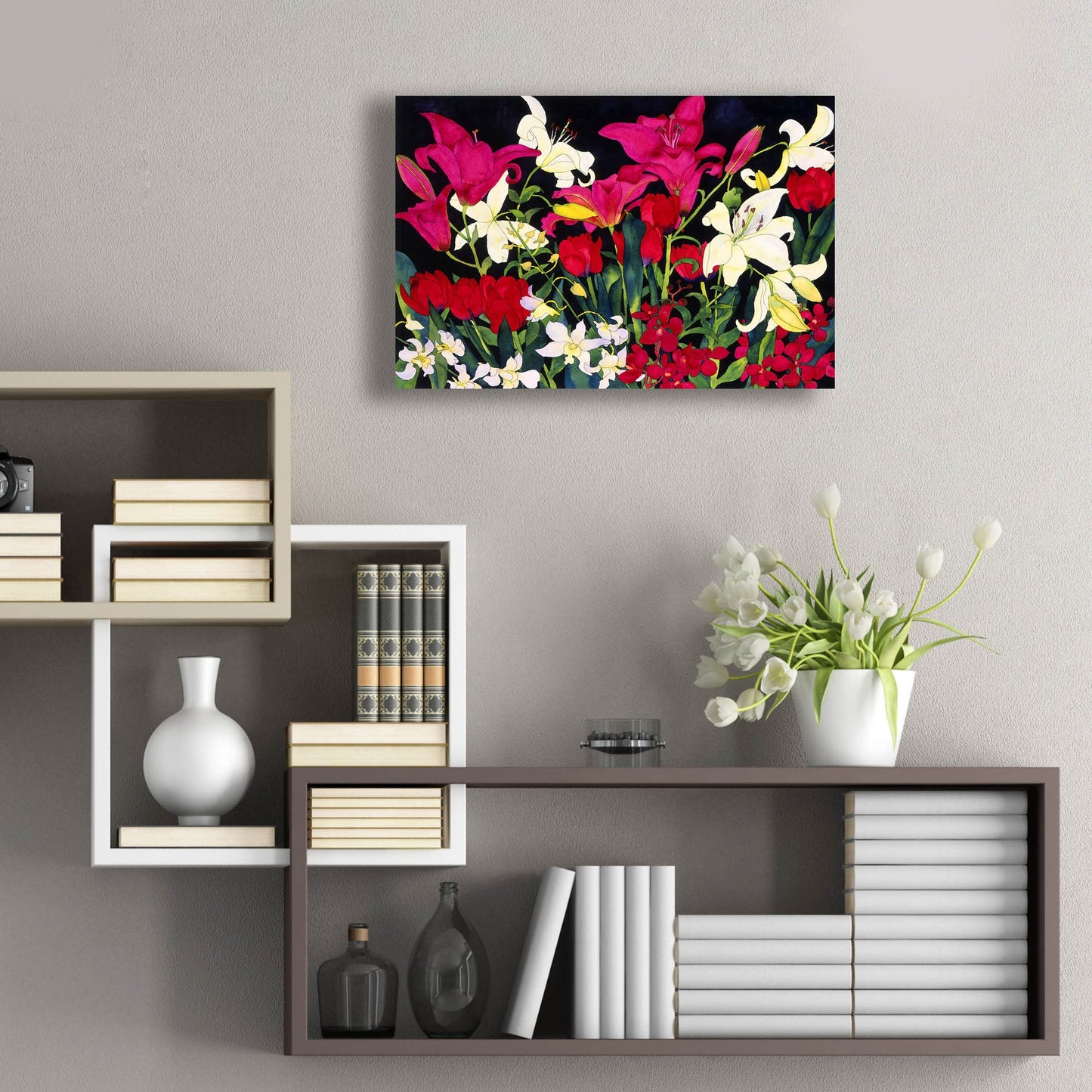 Epic Art 'Luscious Lilies' by Carissa Luminess, Acrylic Glass Wall Art,24x16