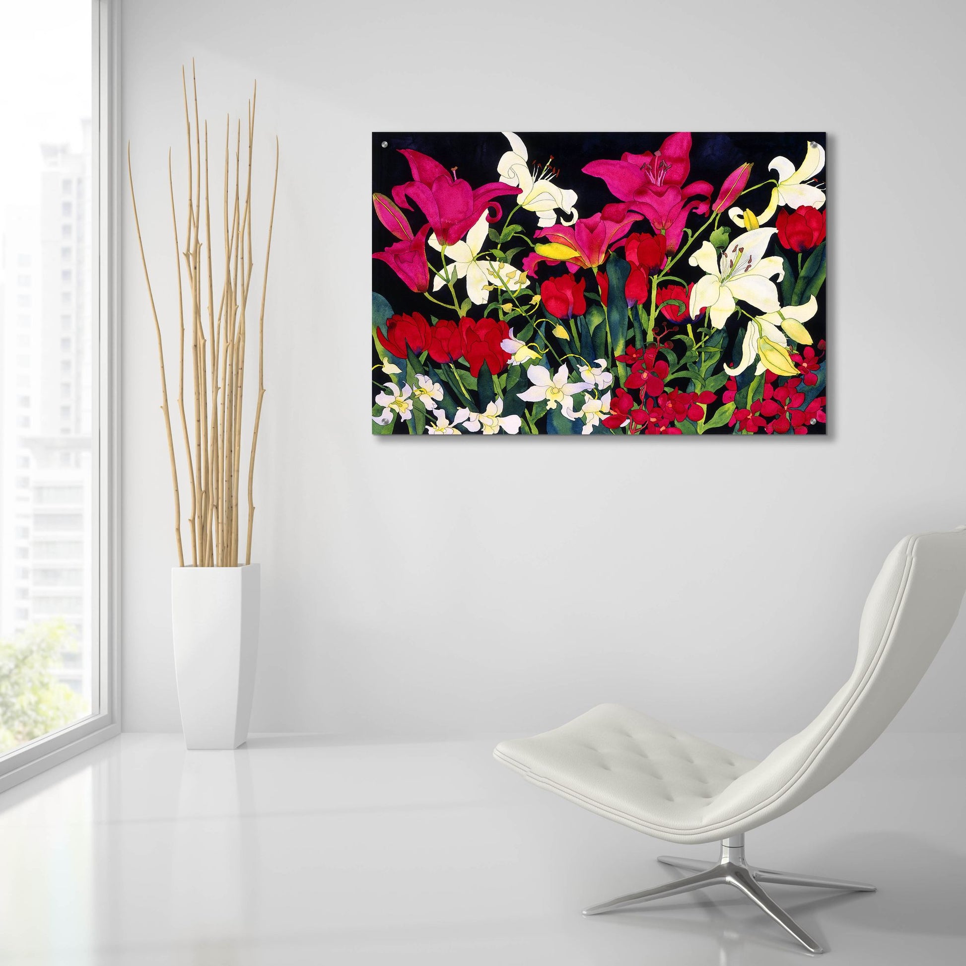 Epic Art 'Luscious Lilies' by Carissa Luminess, Acrylic Glass Wall Art,36x24