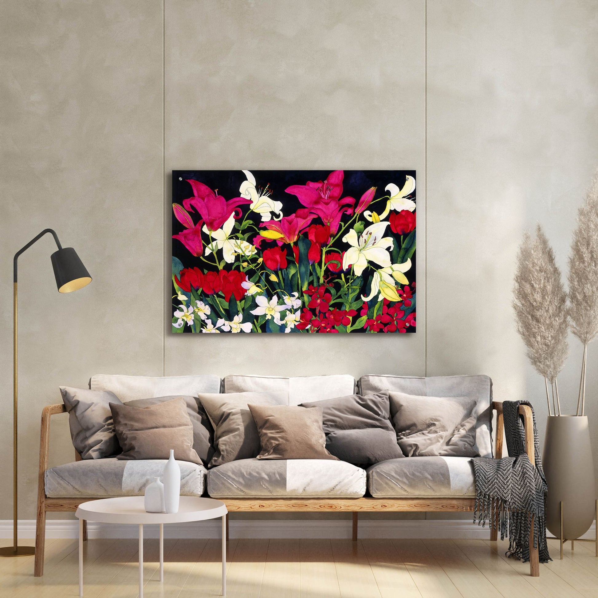 Epic Art 'Luscious Lilies' by Carissa Luminess, Acrylic Glass Wall Art,36x24