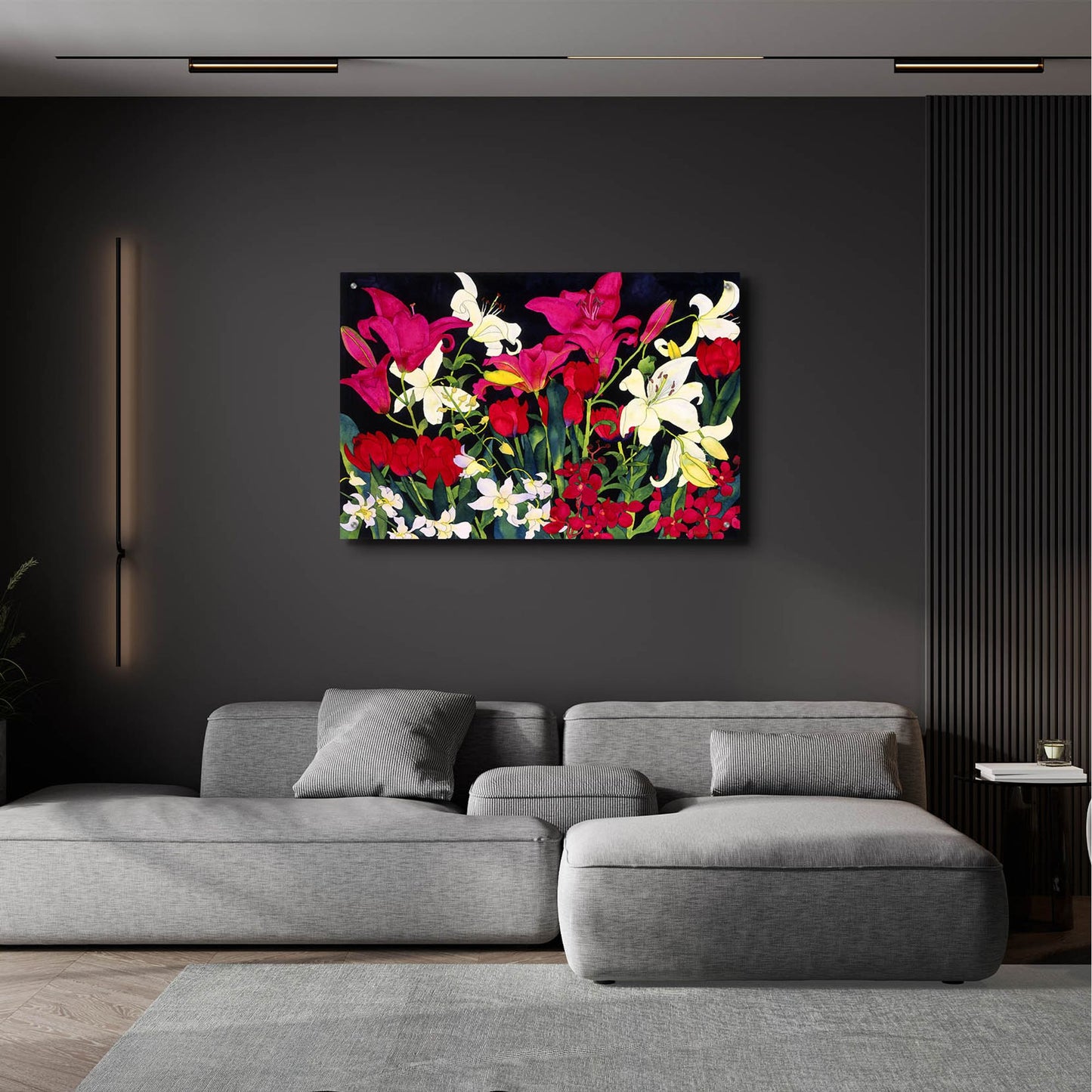 Epic Art 'Luscious Lilies' by Carissa Luminess, Acrylic Glass Wall Art,36x24