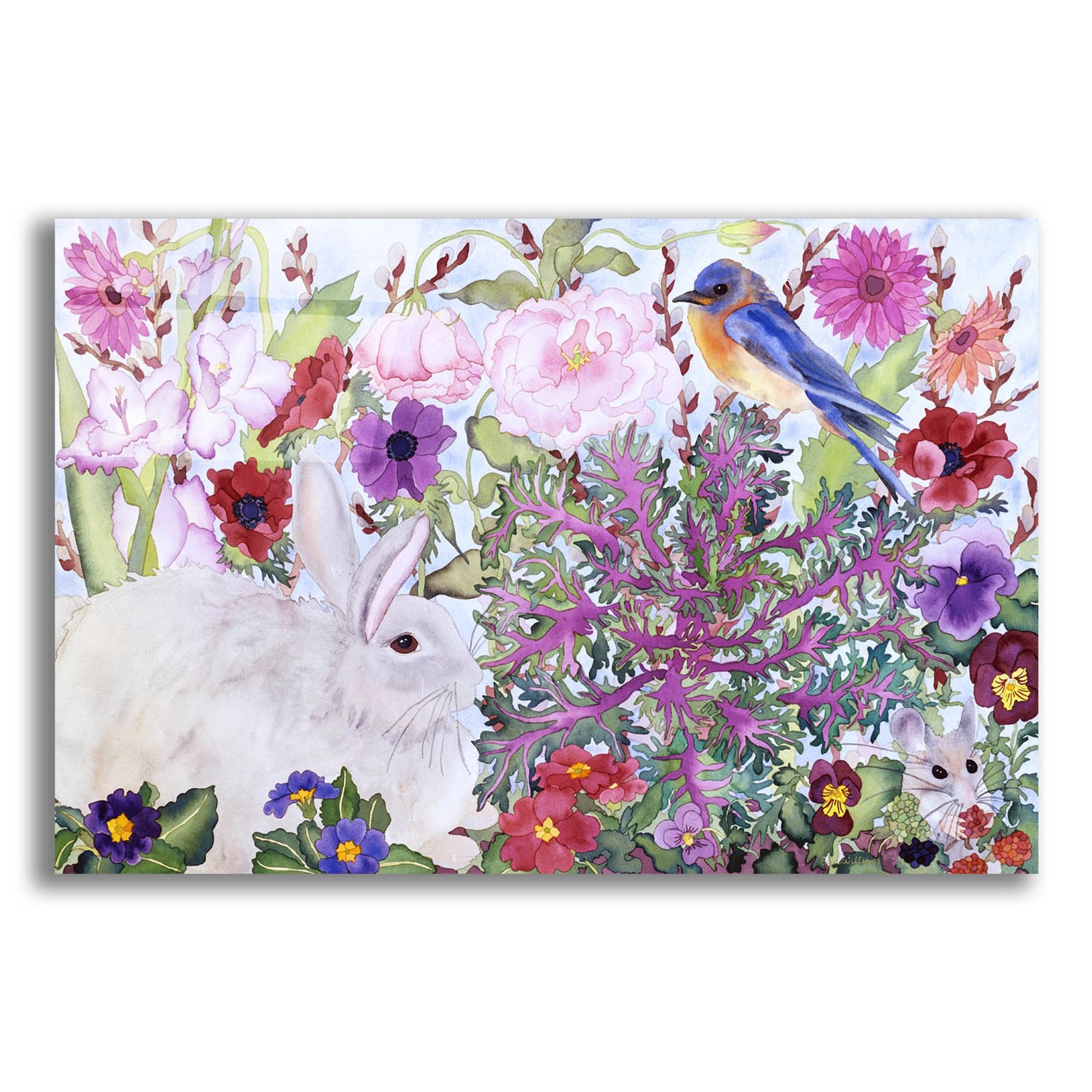 Epic Art 'Peaceable Garden' by Carissa Luminess, Acrylic Glass Wall Art,16x12