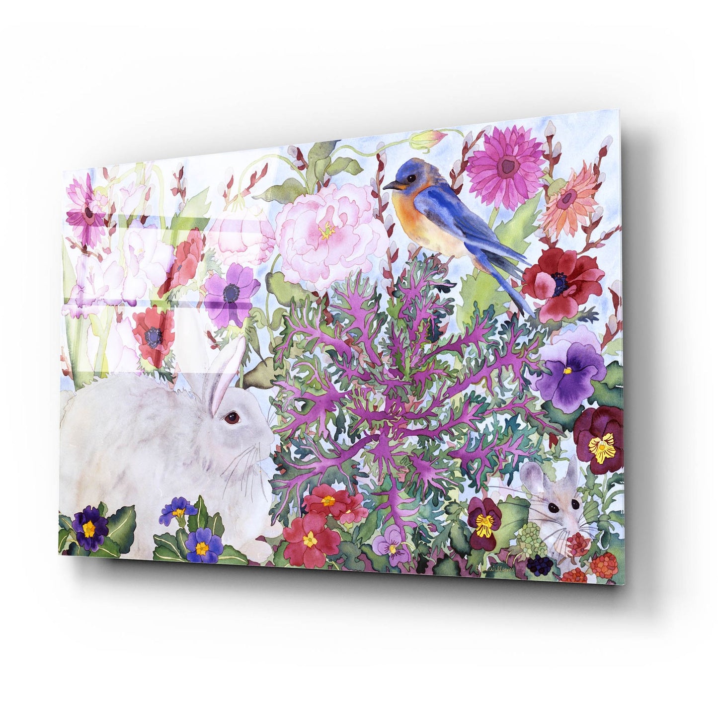 Epic Art 'Peaceable Garden' by Carissa Luminess, Acrylic Glass Wall Art,24x16