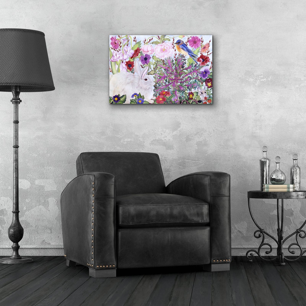 Peaceable Garden by Carissa Luminess - 24x16 acrylic wall art in a room
