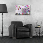 Peaceable Garden by Carissa Luminess - 24x16 acrylic wall art in a room