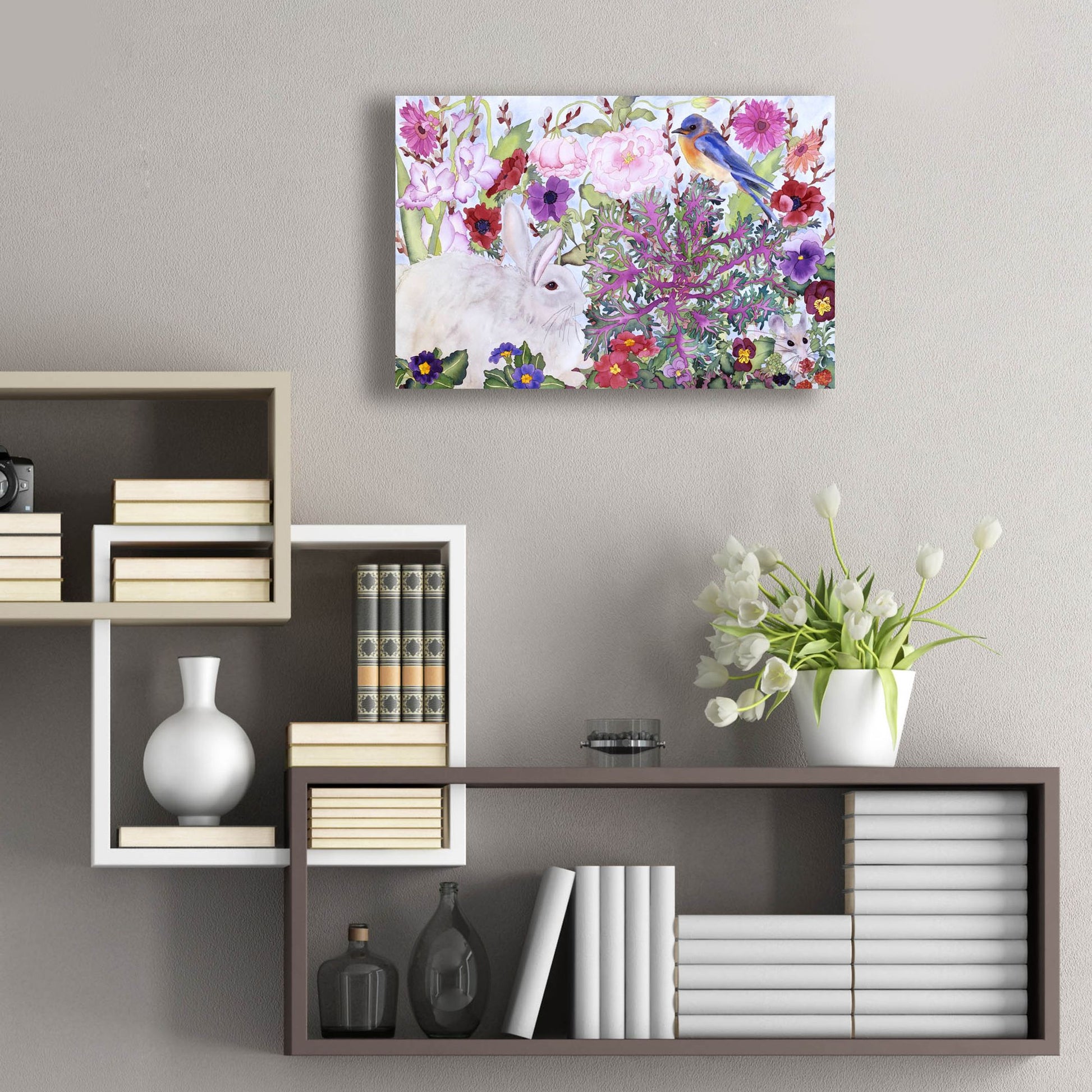 Epic Art 'Peaceable Garden' by Carissa Luminess, Acrylic Glass Wall Art,24x16