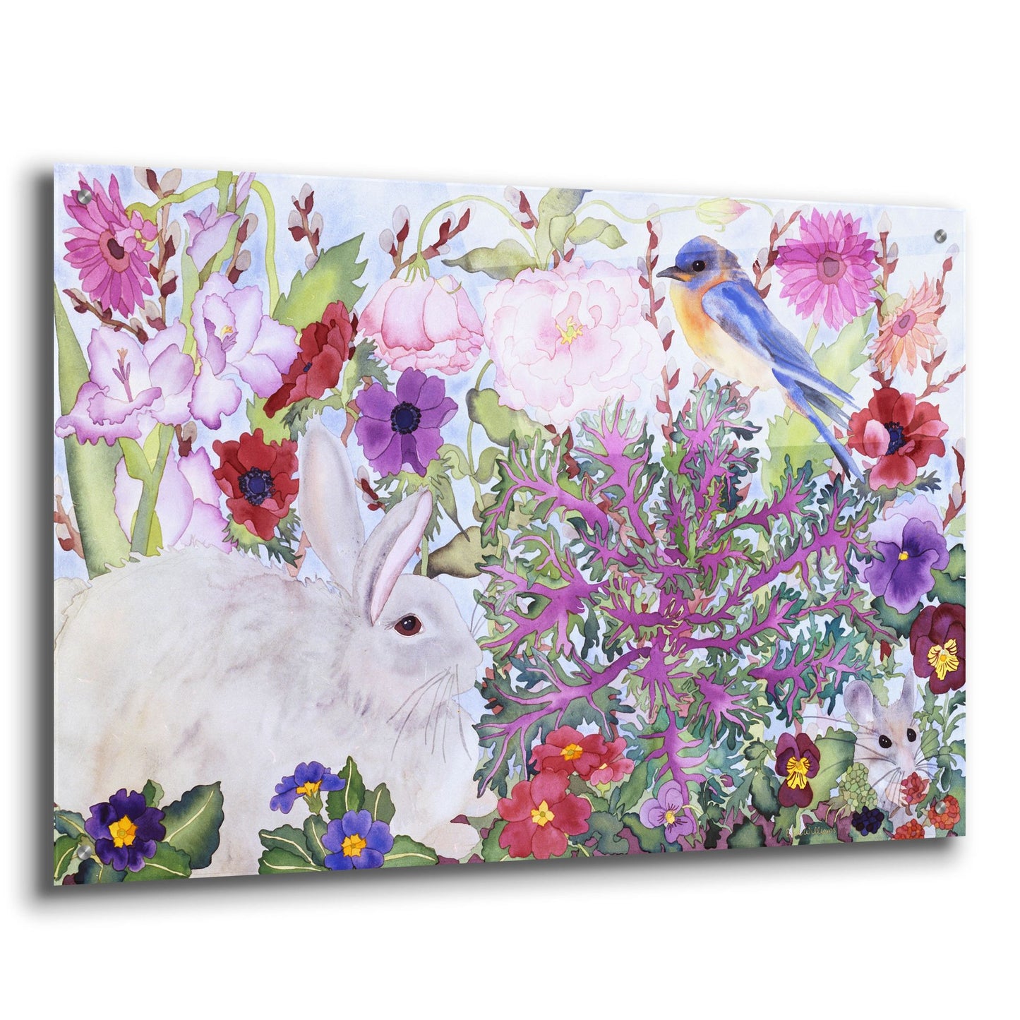 Epic Art 'Peaceable Garden' by Carissa Luminess, Acrylic Glass Wall Art,36x24