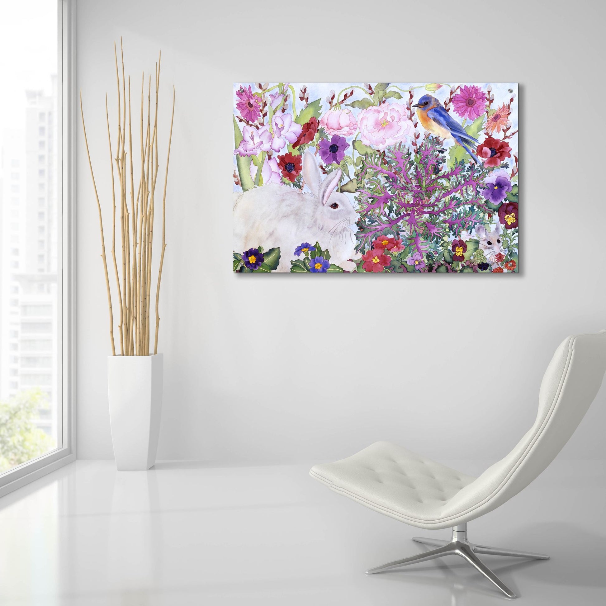 Epic Art 'Peaceable Garden' by Carissa Luminess, Acrylic Glass Wall Art,36x24