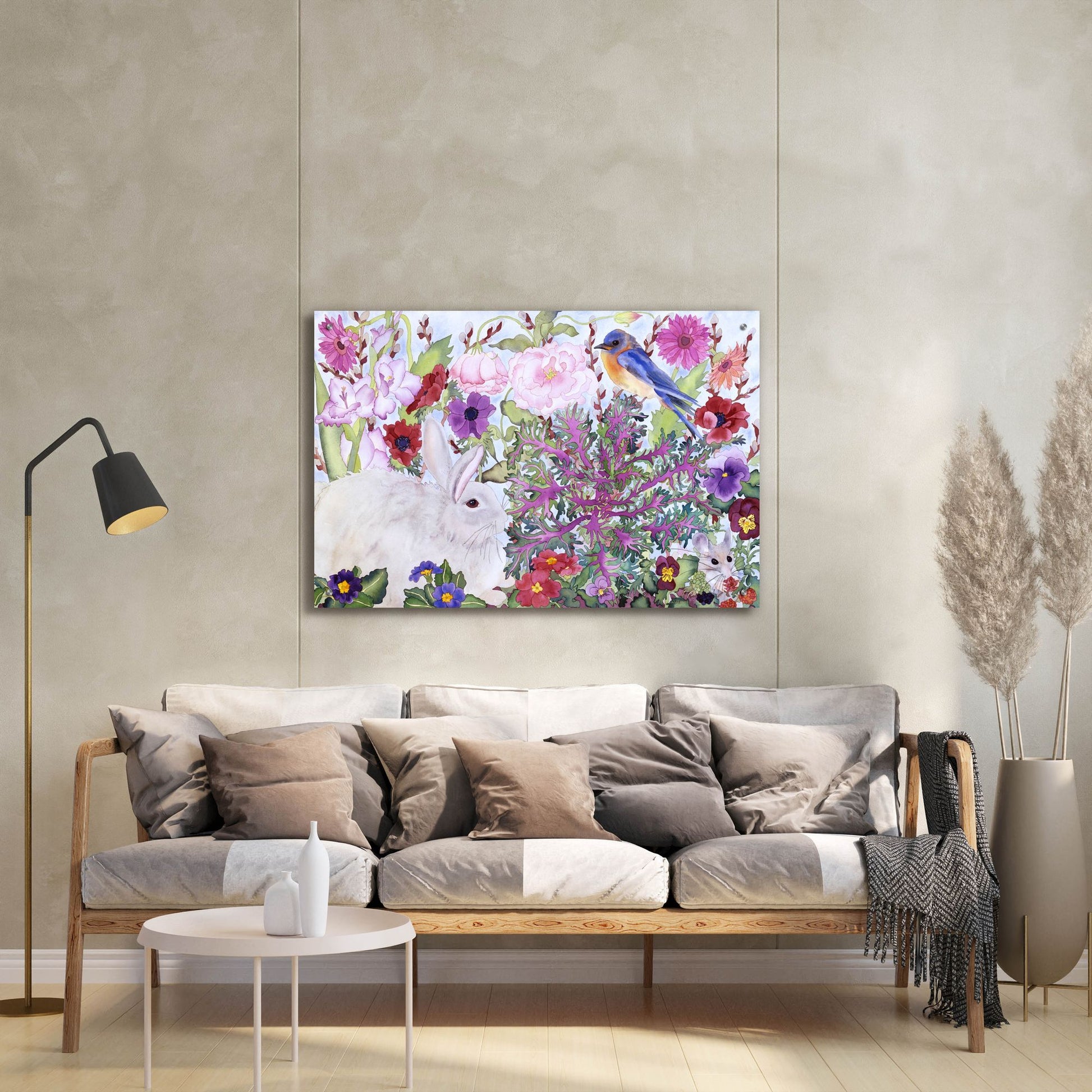 Epic Art 'Peaceable Garden' by Carissa Luminess, Acrylic Glass Wall Art,36x24