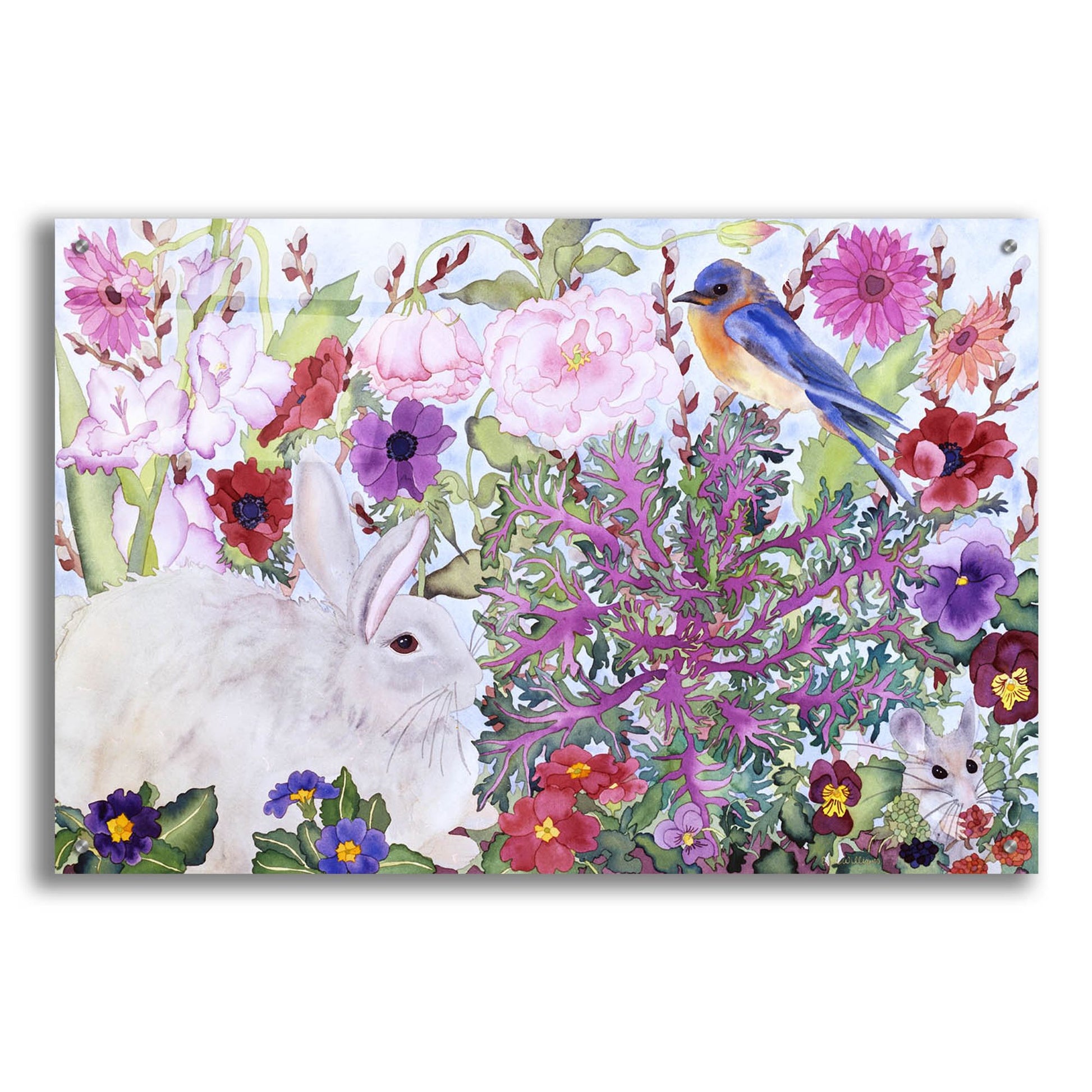 Epic Art 'Peaceable Garden' by Carissa Luminess, Acrylic Glass Wall Art,36x24