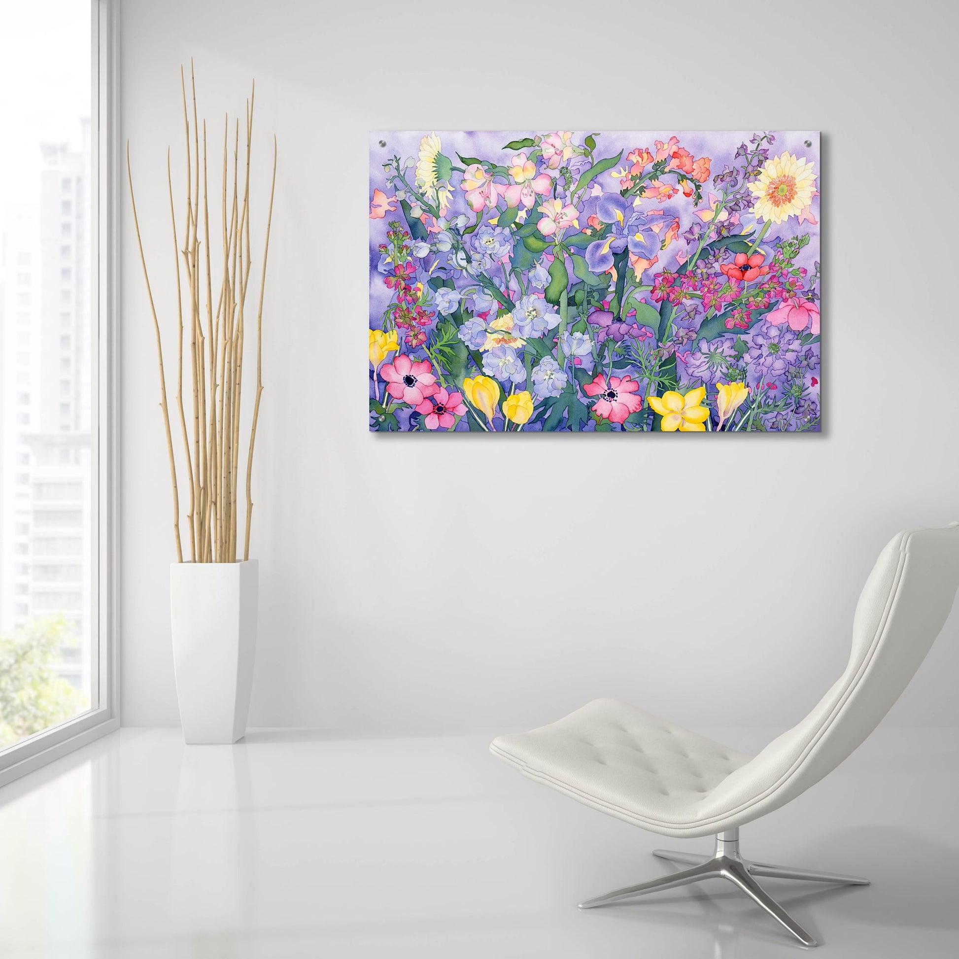 Epic Art 'Soft Spring' by Carissa Luminess, Acrylic Glass Wall Art,36x24