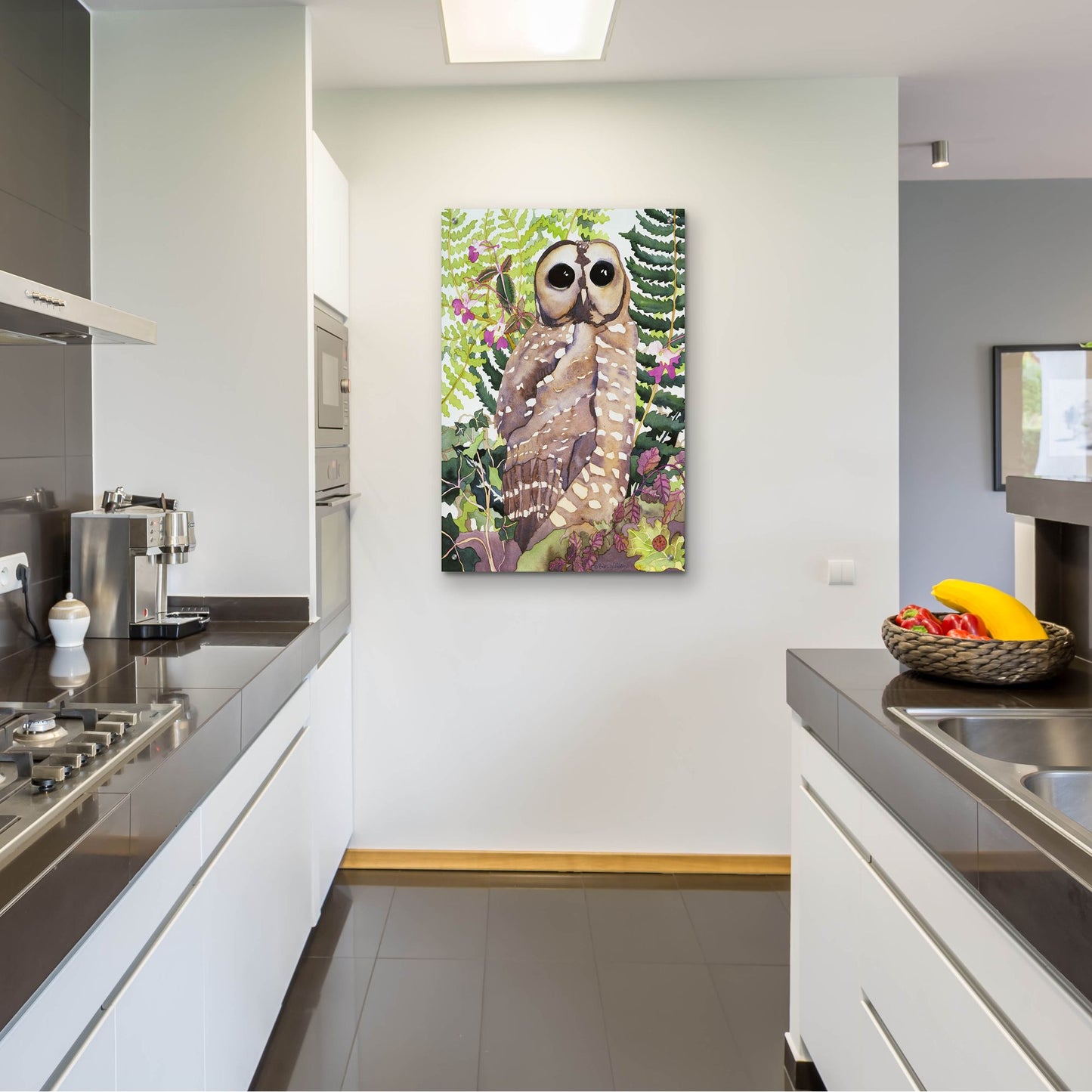 Epic Art 'Spotted Owl' by Carissa Luminess, Acrylic Glass Wall Art,24x36