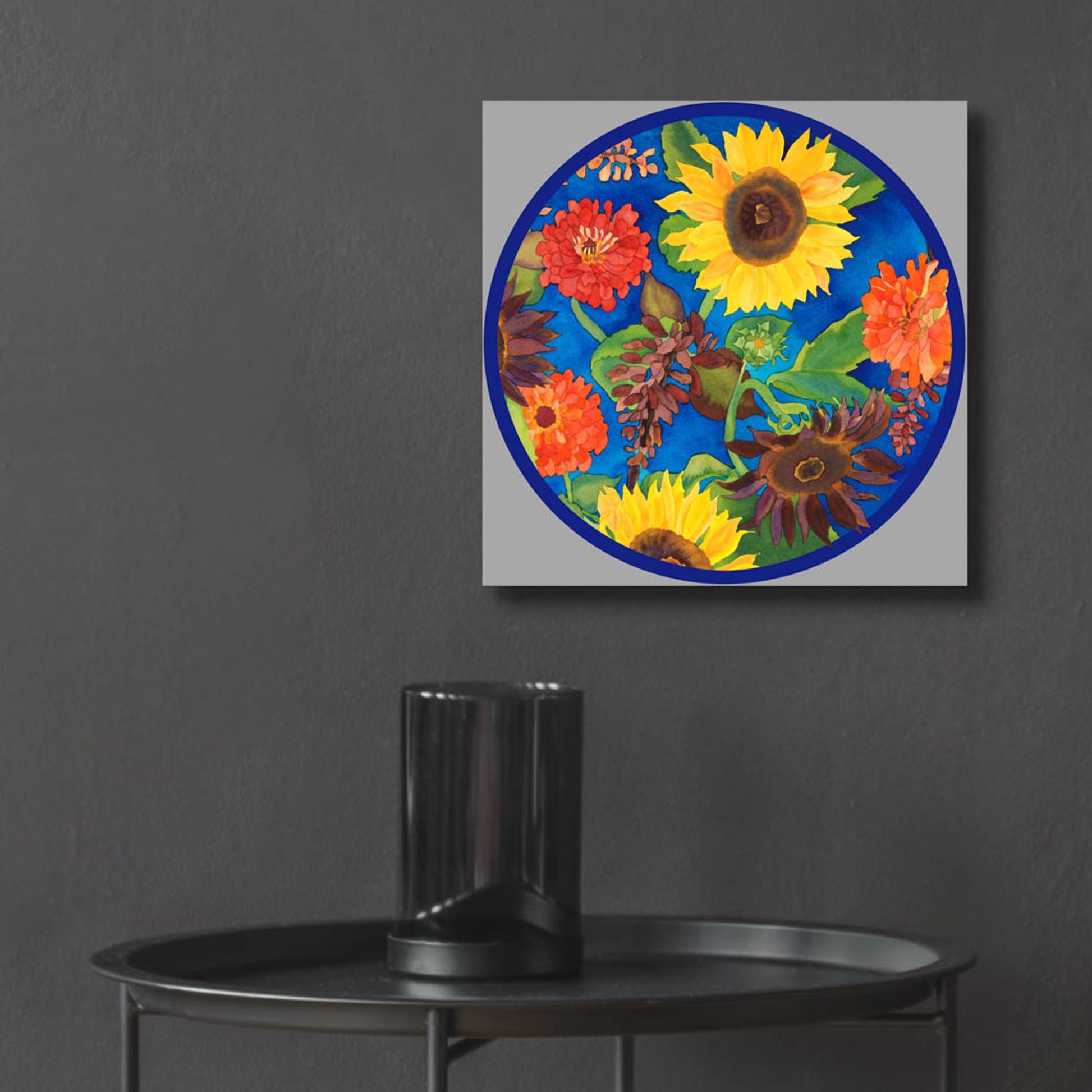 Epic Art 'Fall Change-Circle' by Carissa Luminess, Acrylic Glass Wall Art,12x12