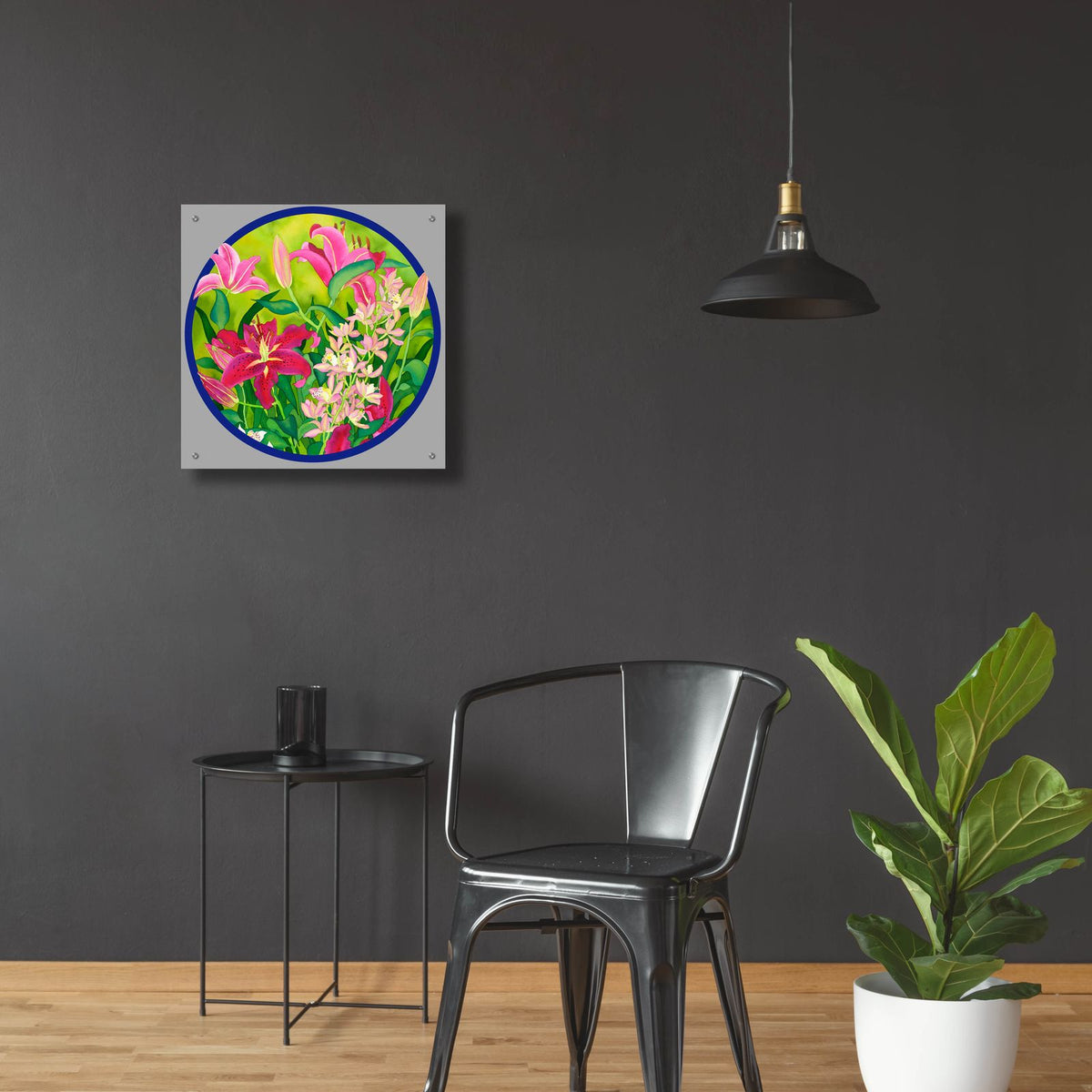 Lilly Love-Circle by Carissa Luminess - 24x24 acrylic wall art in a room