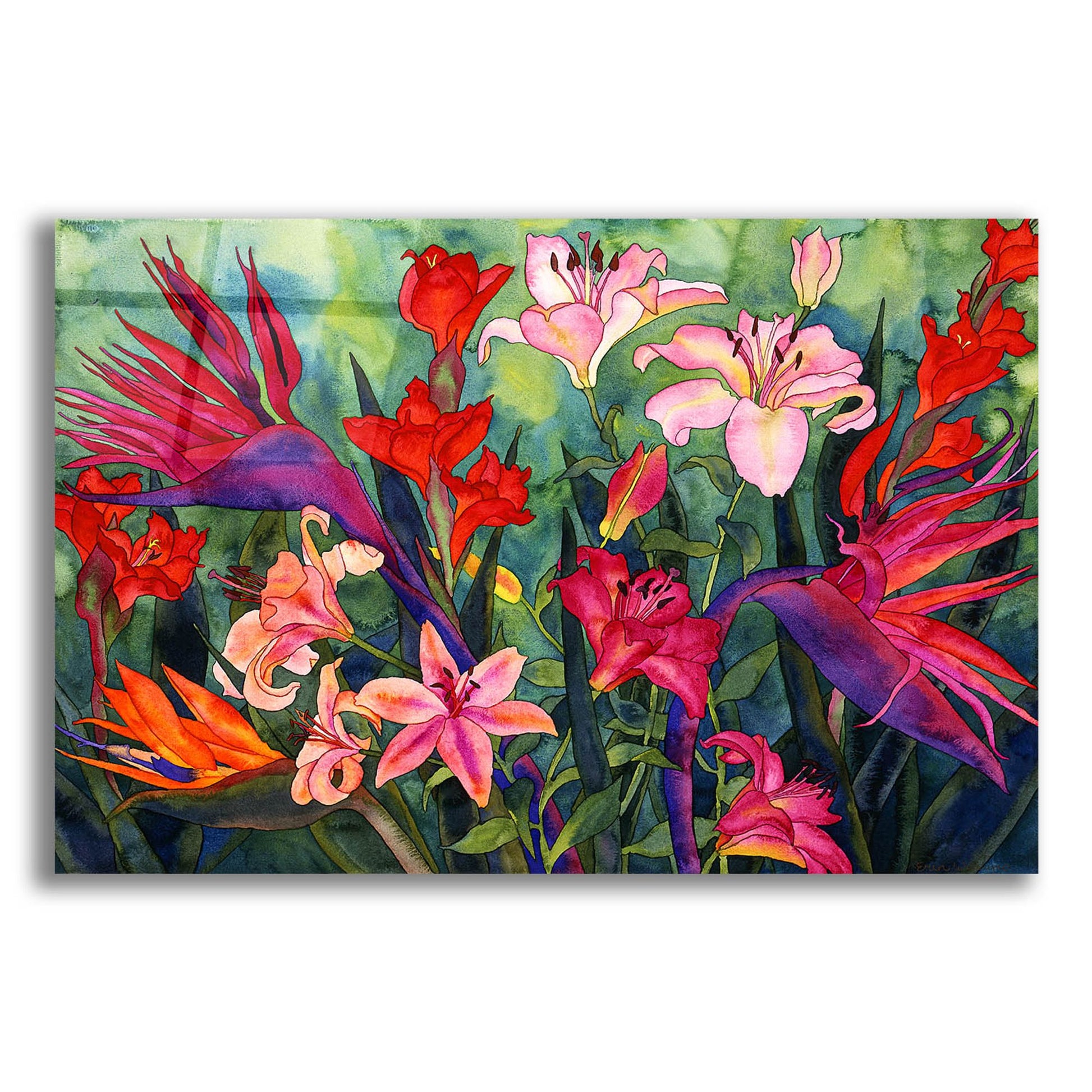 Epic Art 'Tropical Kiss' by Carissa Luminess, Acrylic Glass Wall Art,24x16