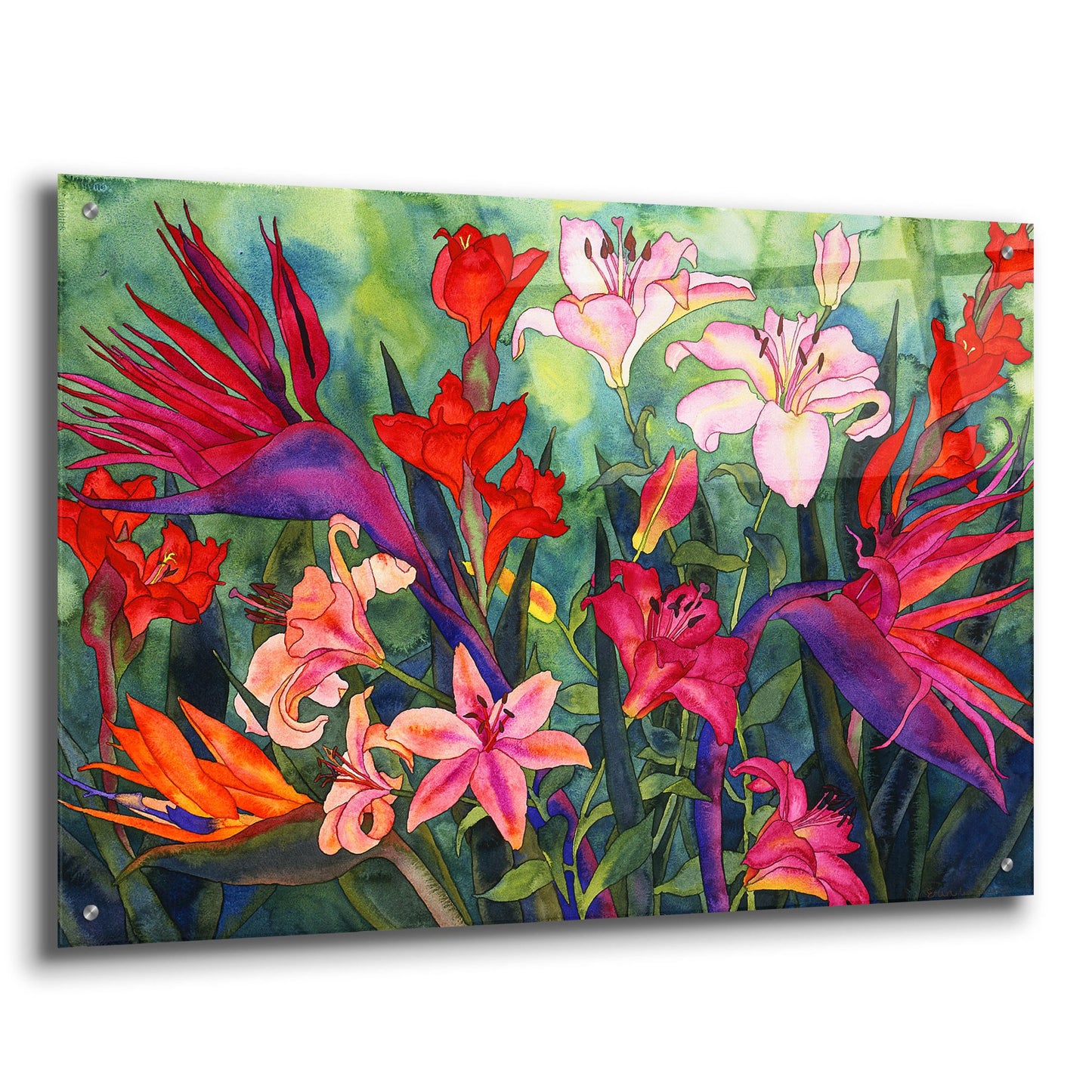 Epic Art 'Tropical Kiss' by Carissa Luminess, Acrylic Glass Wall Art,36x24