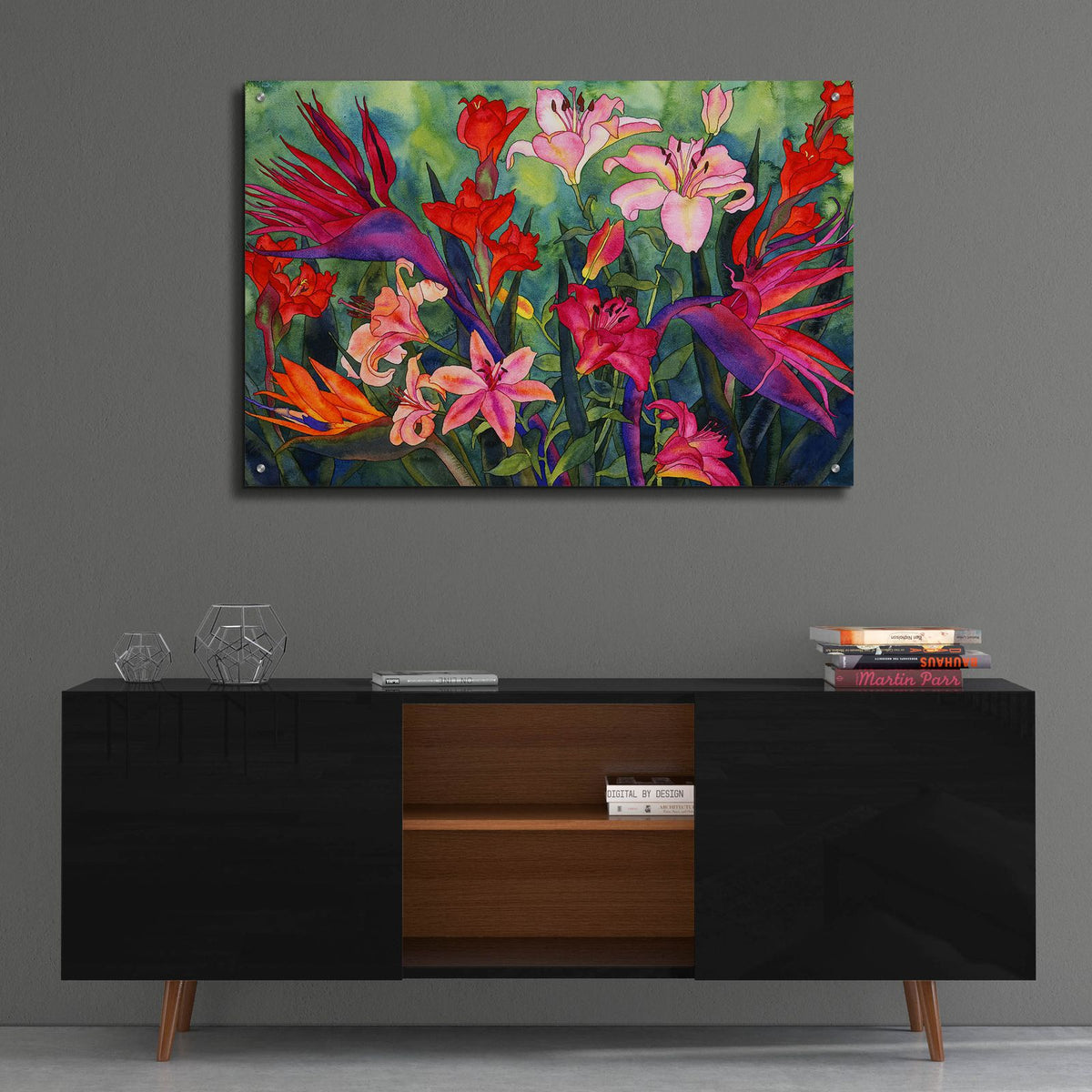 Tropical Kiss by Carissa Luminess - 36x24 acrylic wall art in a room