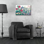 Turtle With Butterfly by Carissa Luminess - 24x16 acrylic wall art in a room