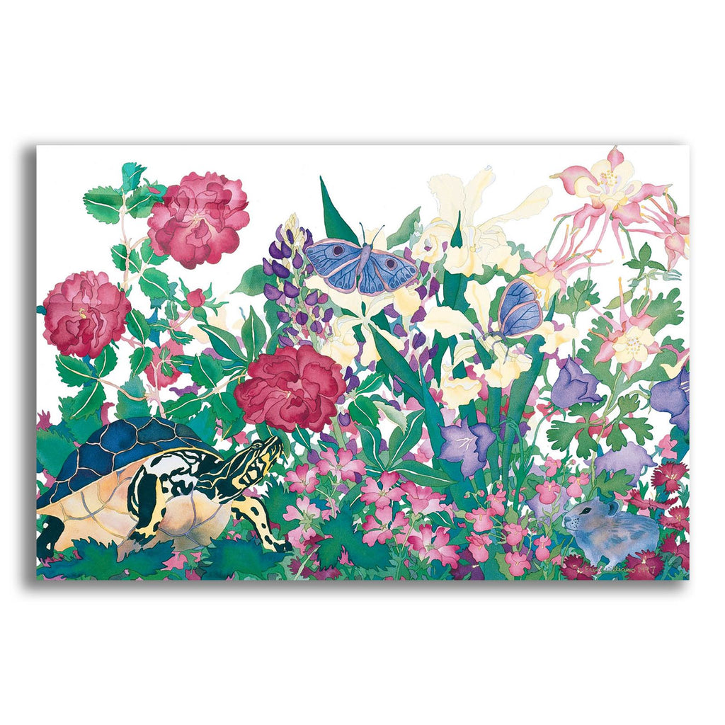 Turtle With Butterfly by Carissa Luminess acrylic glass wall art