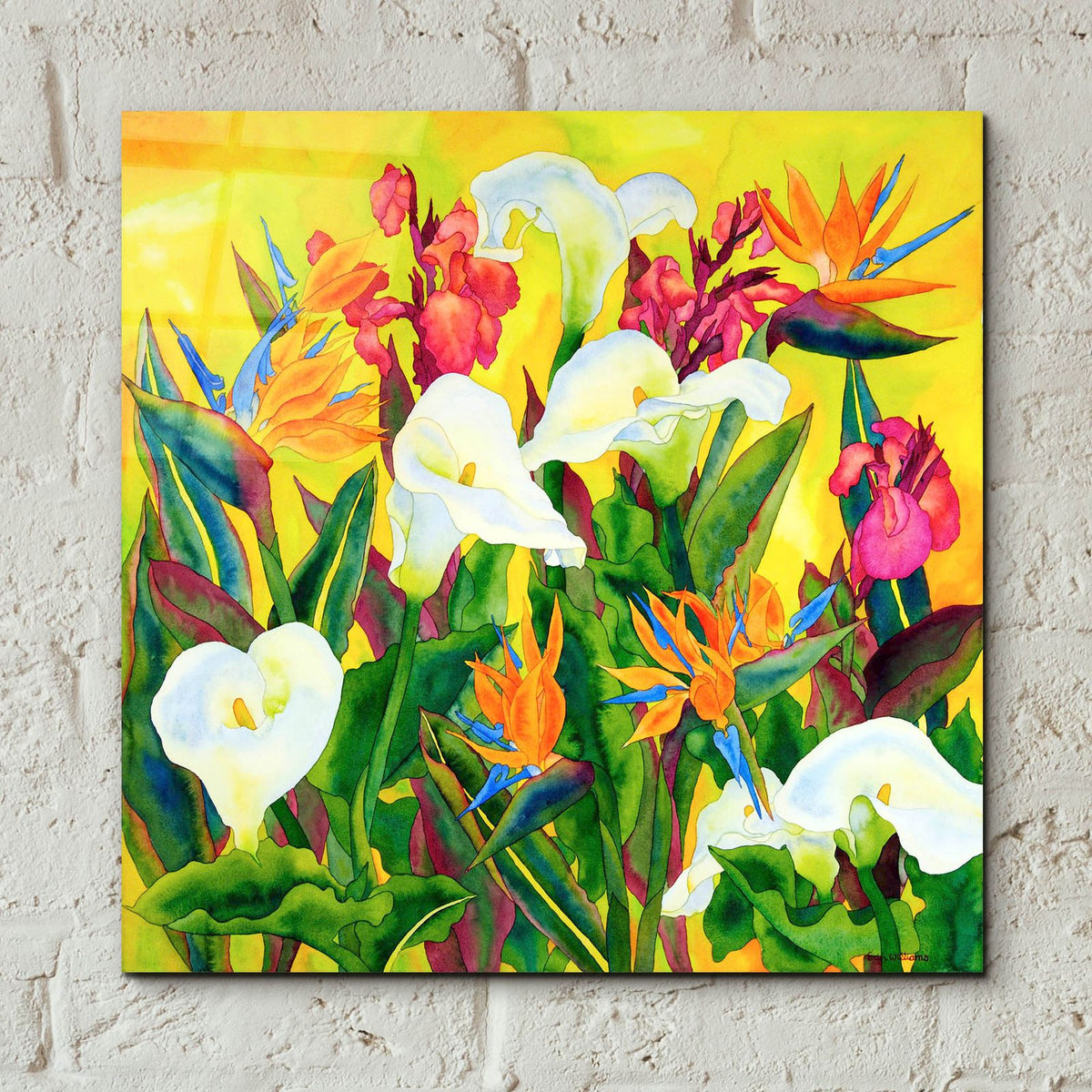 Beautiful Santa Barbara- Square by Carissa Luminess - 12x12 acrylic wall art in a room