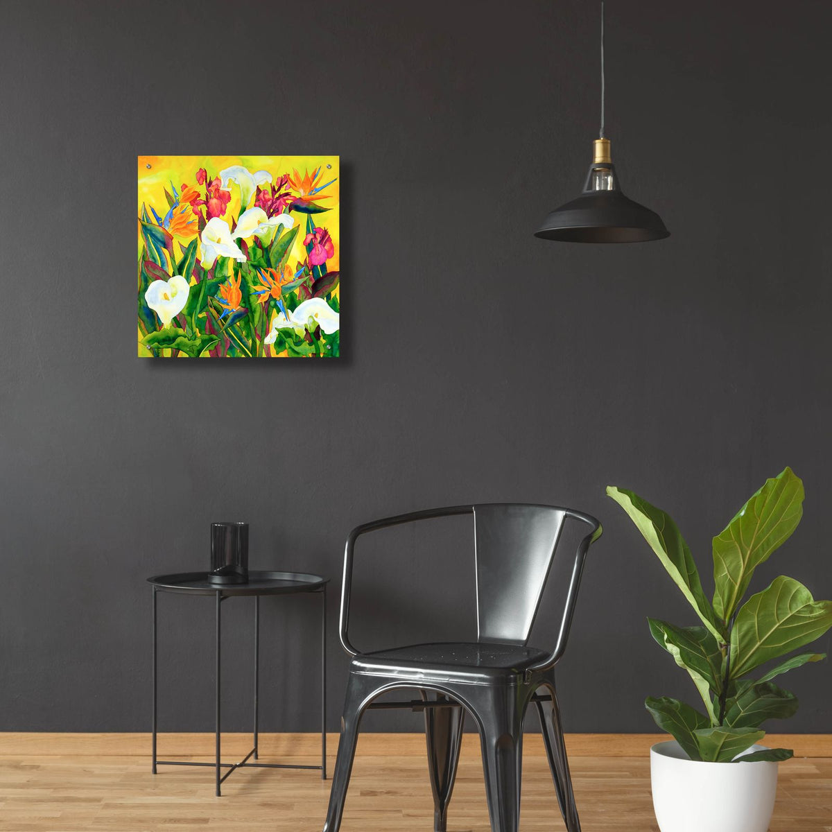 Beautiful Santa Barbara- Square by Carissa Luminess - 24x24 acrylic wall art in a room