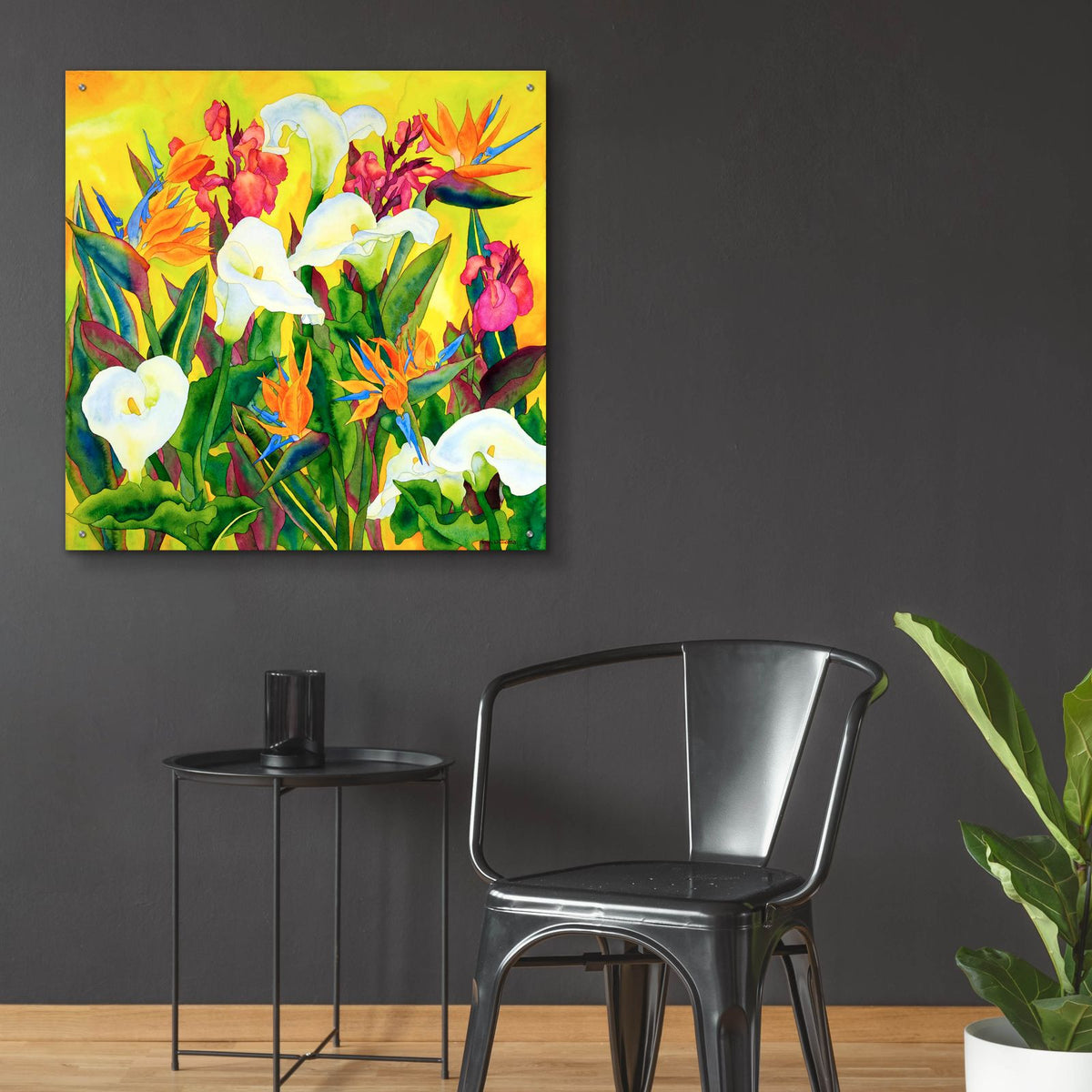 Beautiful Santa Barbara- Square by Carissa Luminess - 36x36 acrylic wall art in a room