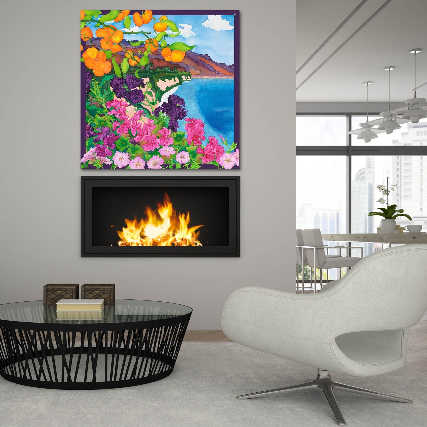 Epic Art 'Delicious Day- Square' by Carissa Luminess, Acrylic Glass Wall Art,36x36