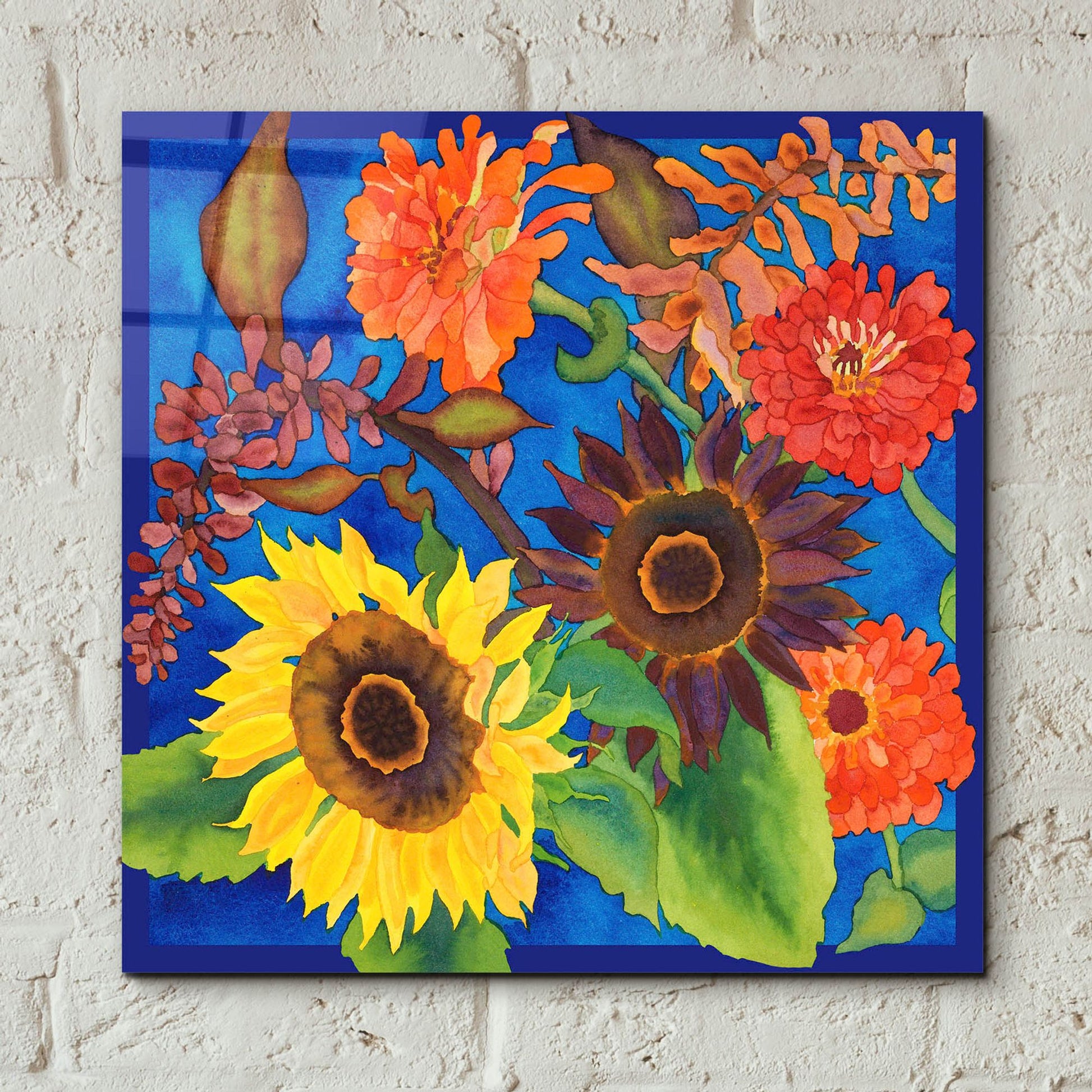 Epic Art 'Fall Change - Square' by Carissa Luminess, Acrylic Glass Wall Art,12x12