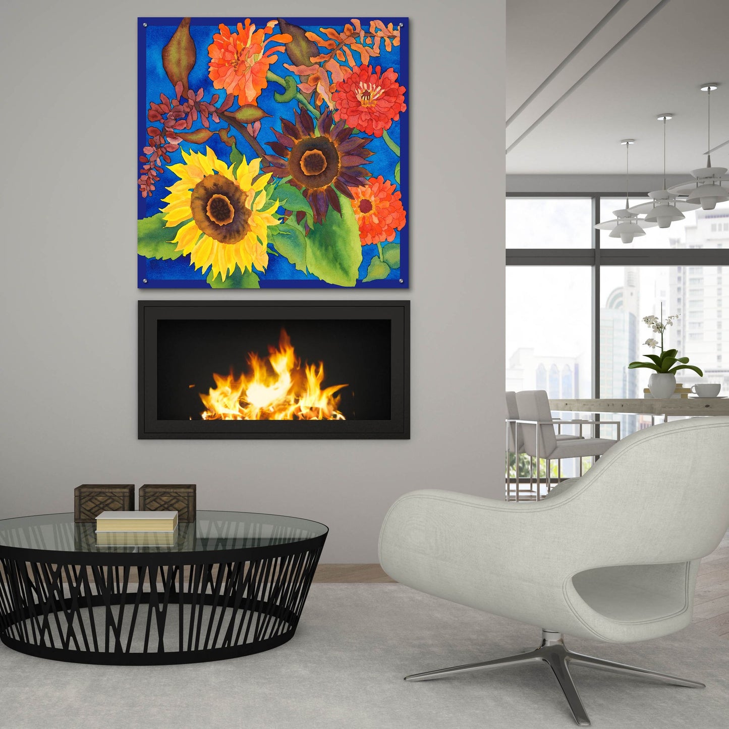 Epic Art 'Fall Change - Square' by Carissa Luminess, Acrylic Glass Wall Art,36x36