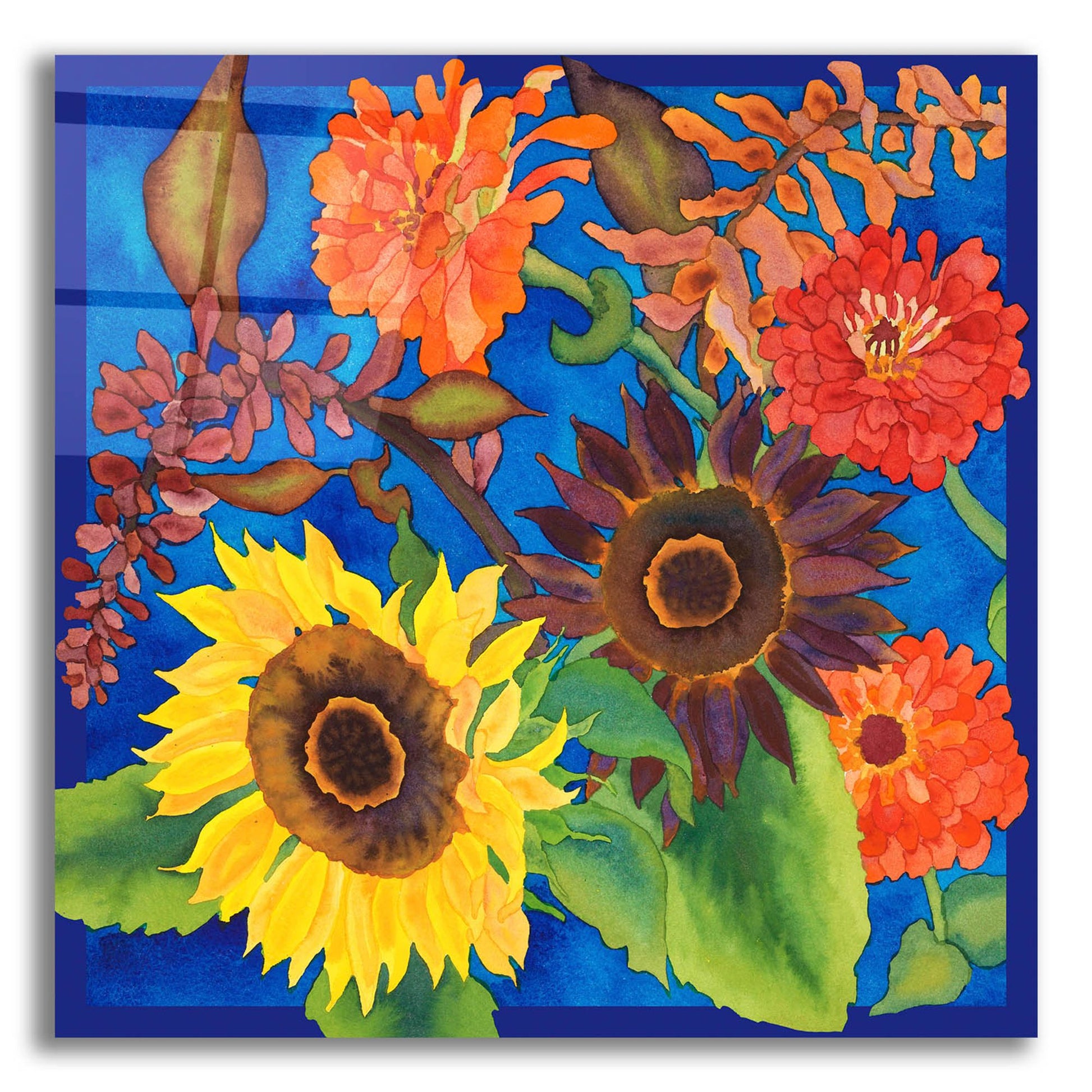 Epic Art 'Fall Change - Square' by Carissa Luminess, Acrylic Glass Wall Art