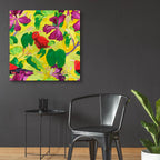 Liwis in Orchid Tree - Repeat Pattern by Carissa Luminess - 36x36 acrylic wall art in a room