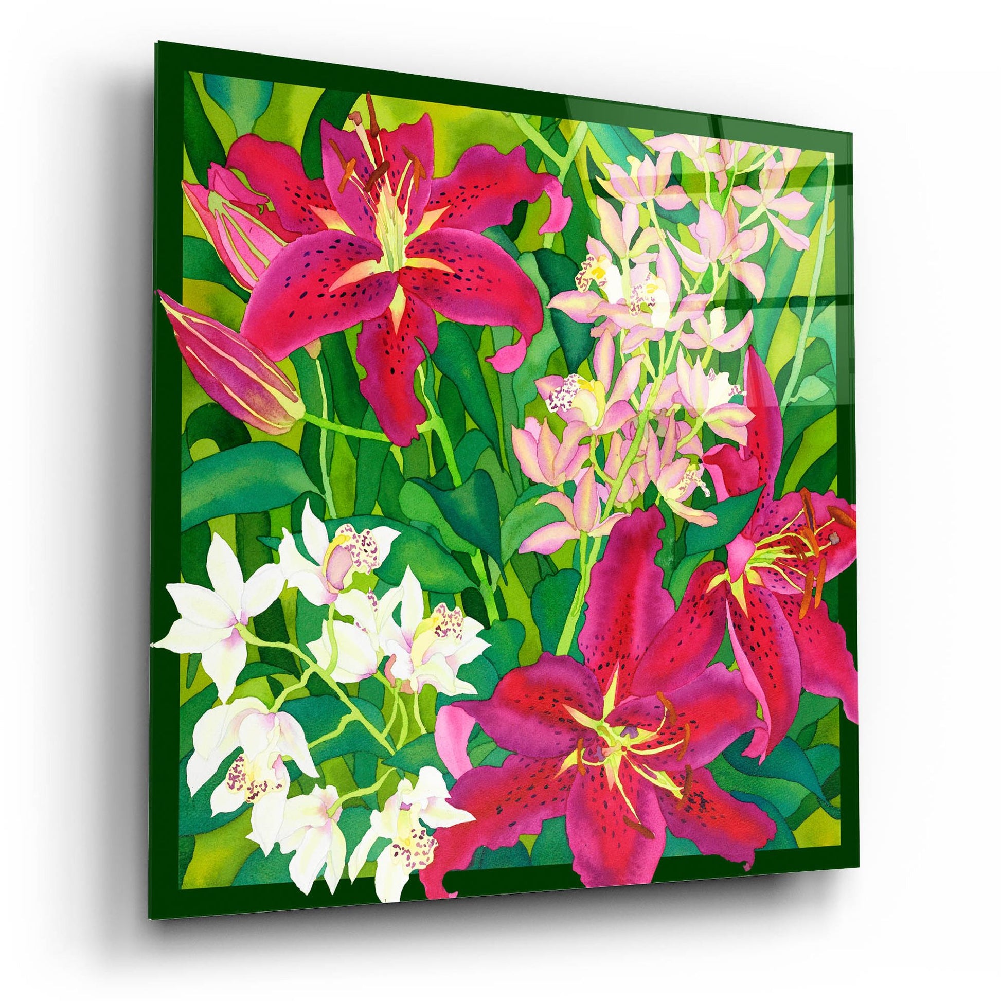 Epic Art 'Lilly Love - Square' by Carissa Luminess, Acrylic Glass Wall Art,12x12