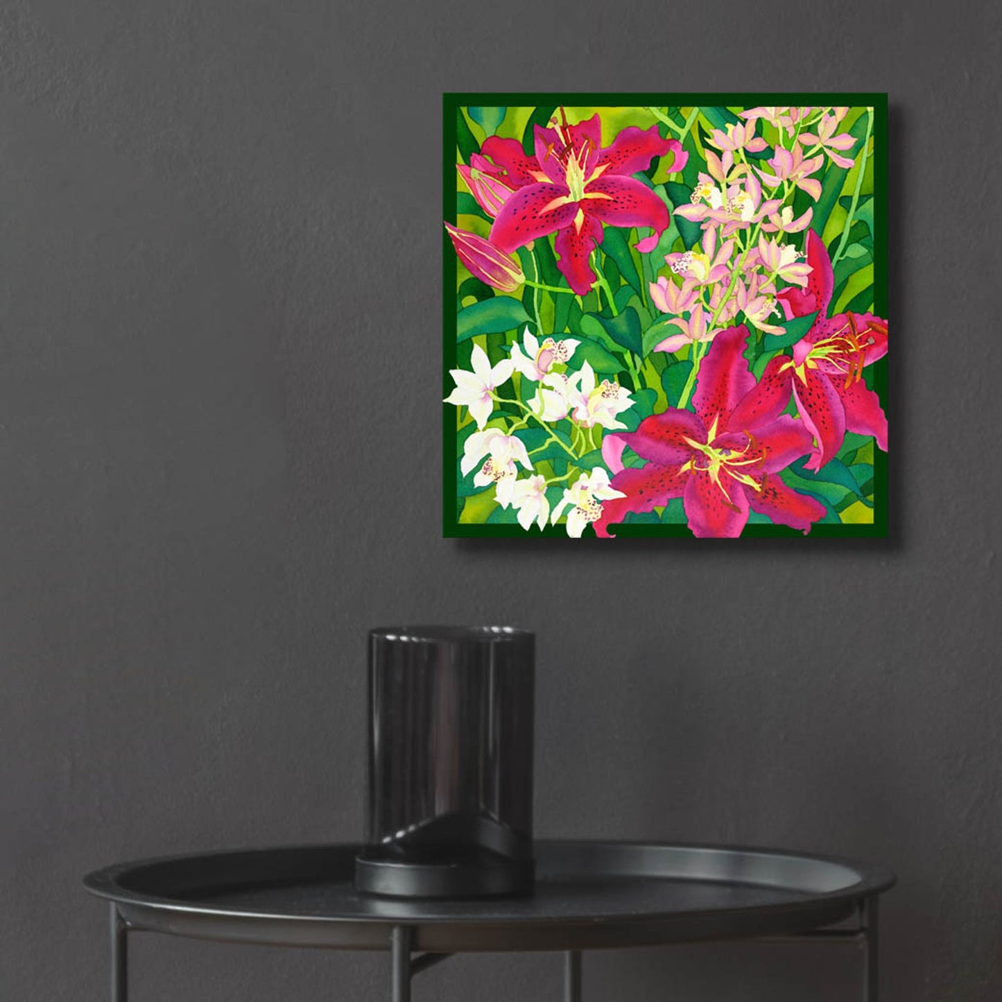 Epic Art 'Lilly Love - Square' by Carissa Luminess, Acrylic Glass Wall Art,12x12