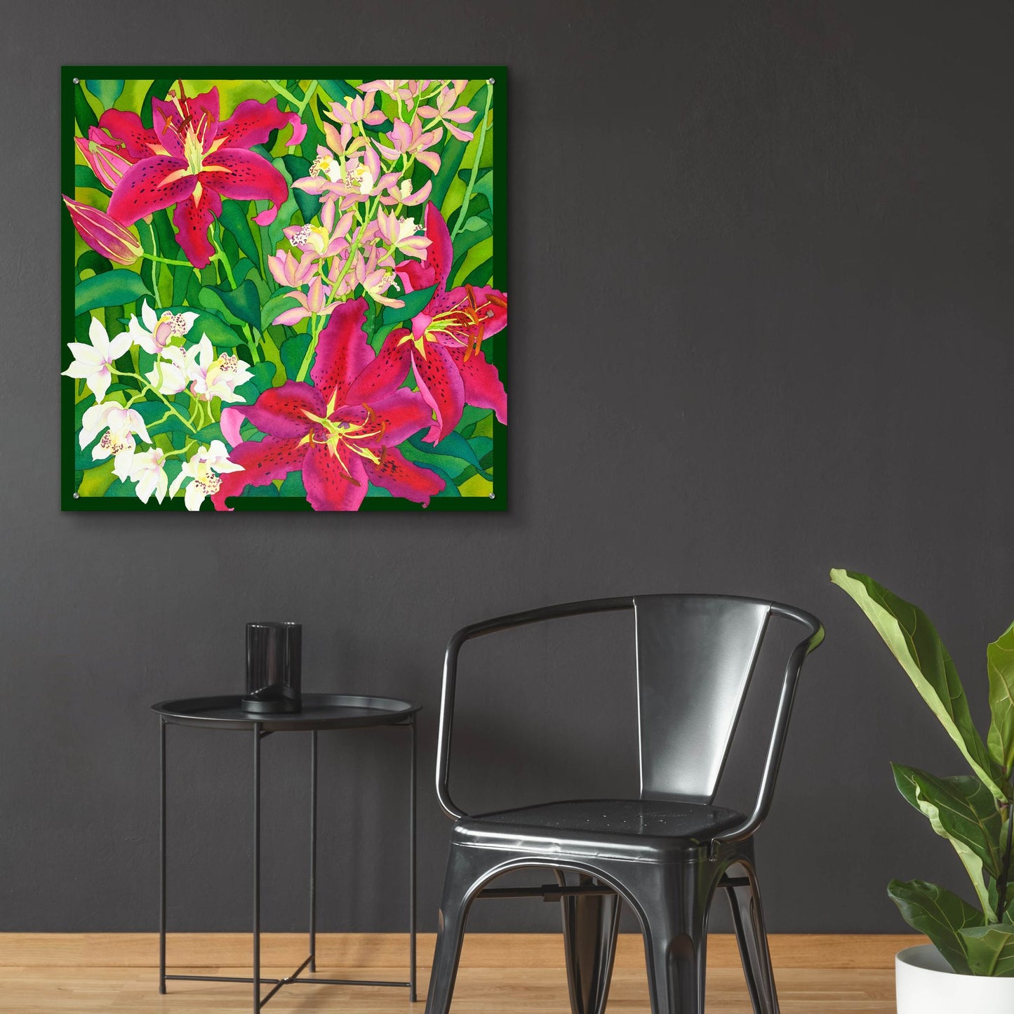 Epic Art 'Lilly Love - Square' by Carissa Luminess, Acrylic Glass Wall Art,36x36