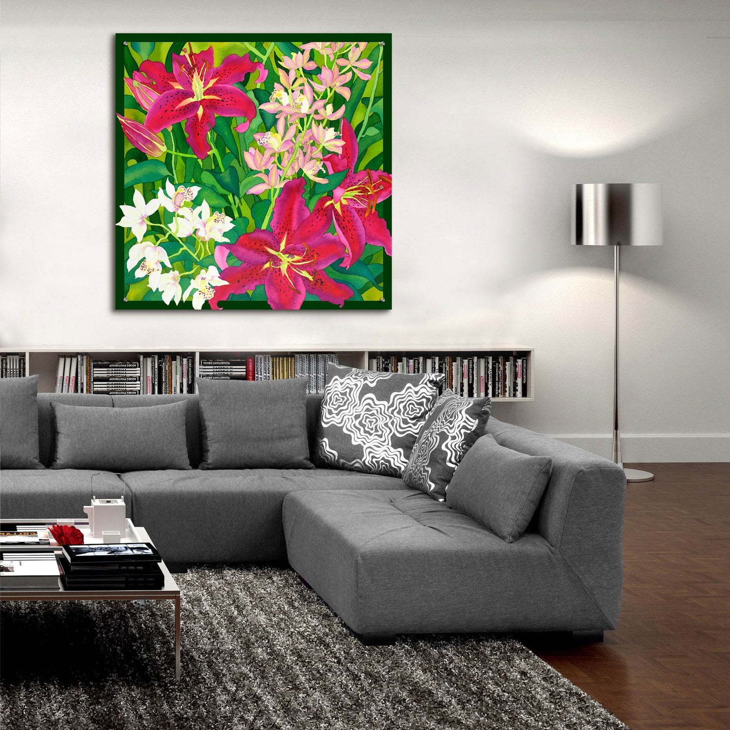 Epic Art 'Lilly Love - Square' by Carissa Luminess, Acrylic Glass Wall Art,36x36