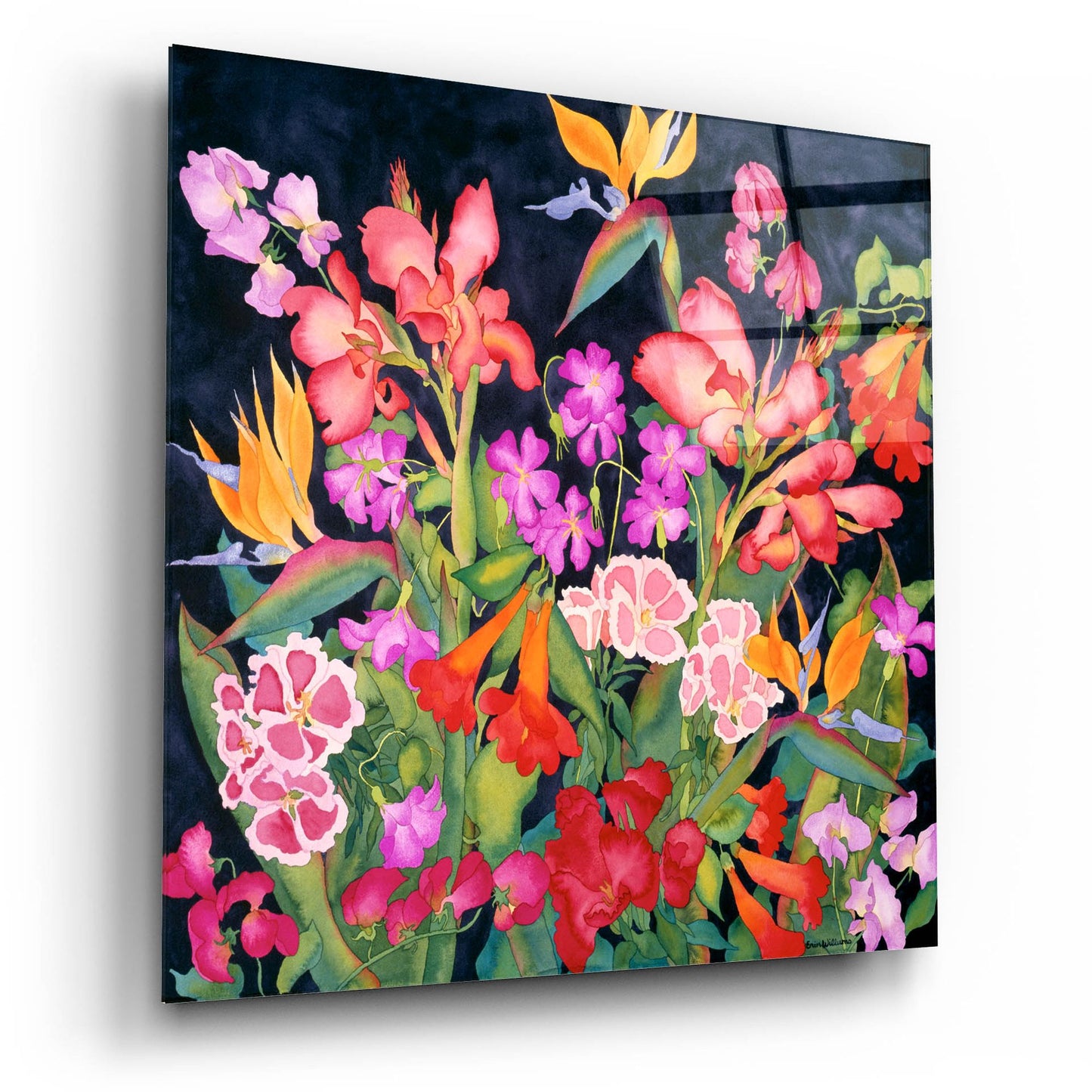 Epic Art 'Secret Garden - Square' by Carissa Luminess, Acrylic Glass Wall Art,12x12